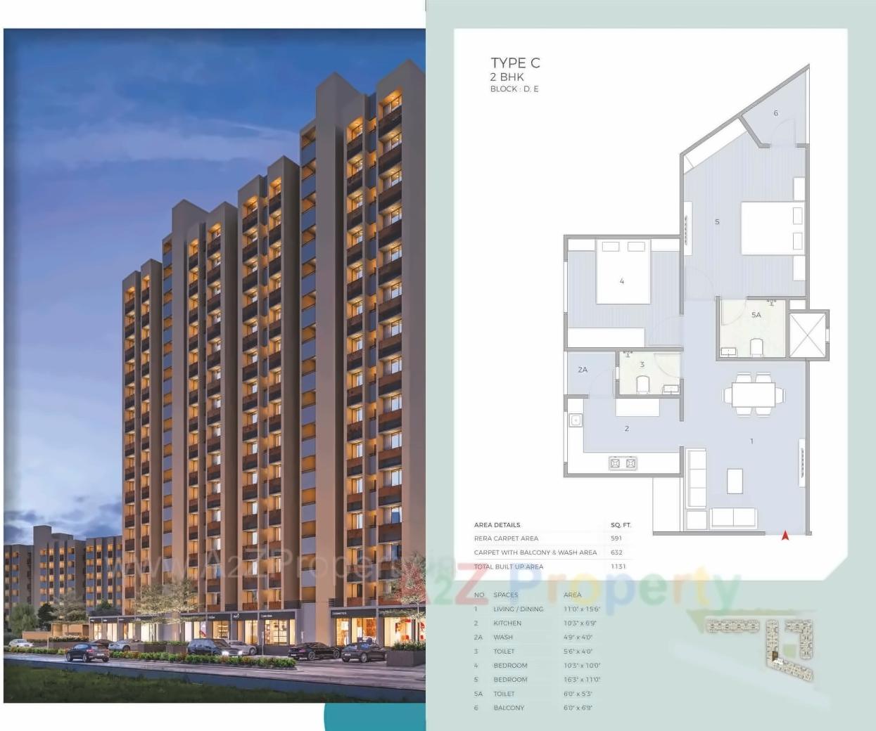Layout of real estate project Anant Sky located at Ranip, Ahmedabad, Gujarat