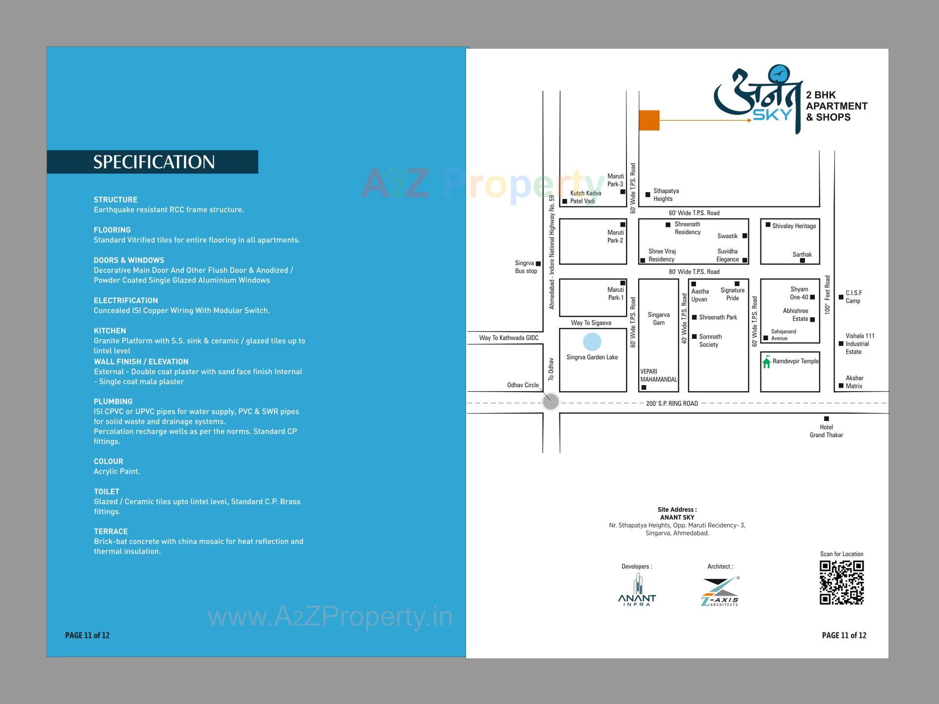  of real estate project Anant Sky located at Singarva, Ahmedabad, Gujarat
