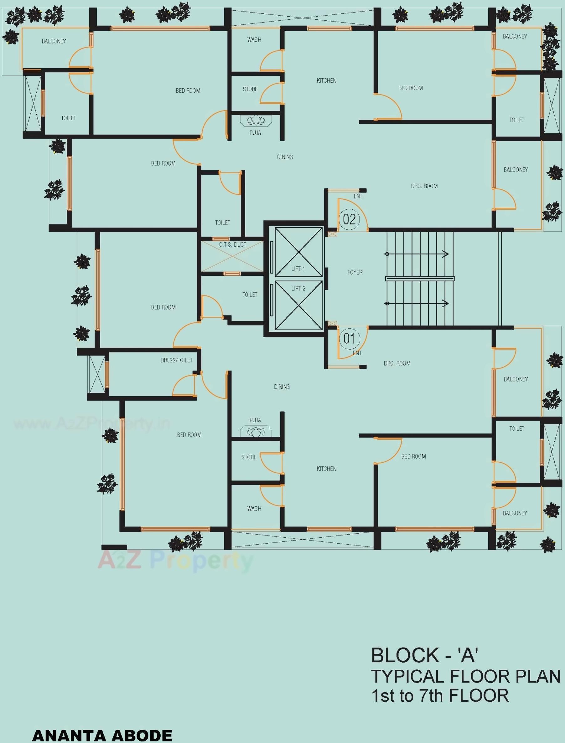Layout of real estate project Ananta Abode Ananta Space located at Jagatpur, Ahmedabad, Gujarat