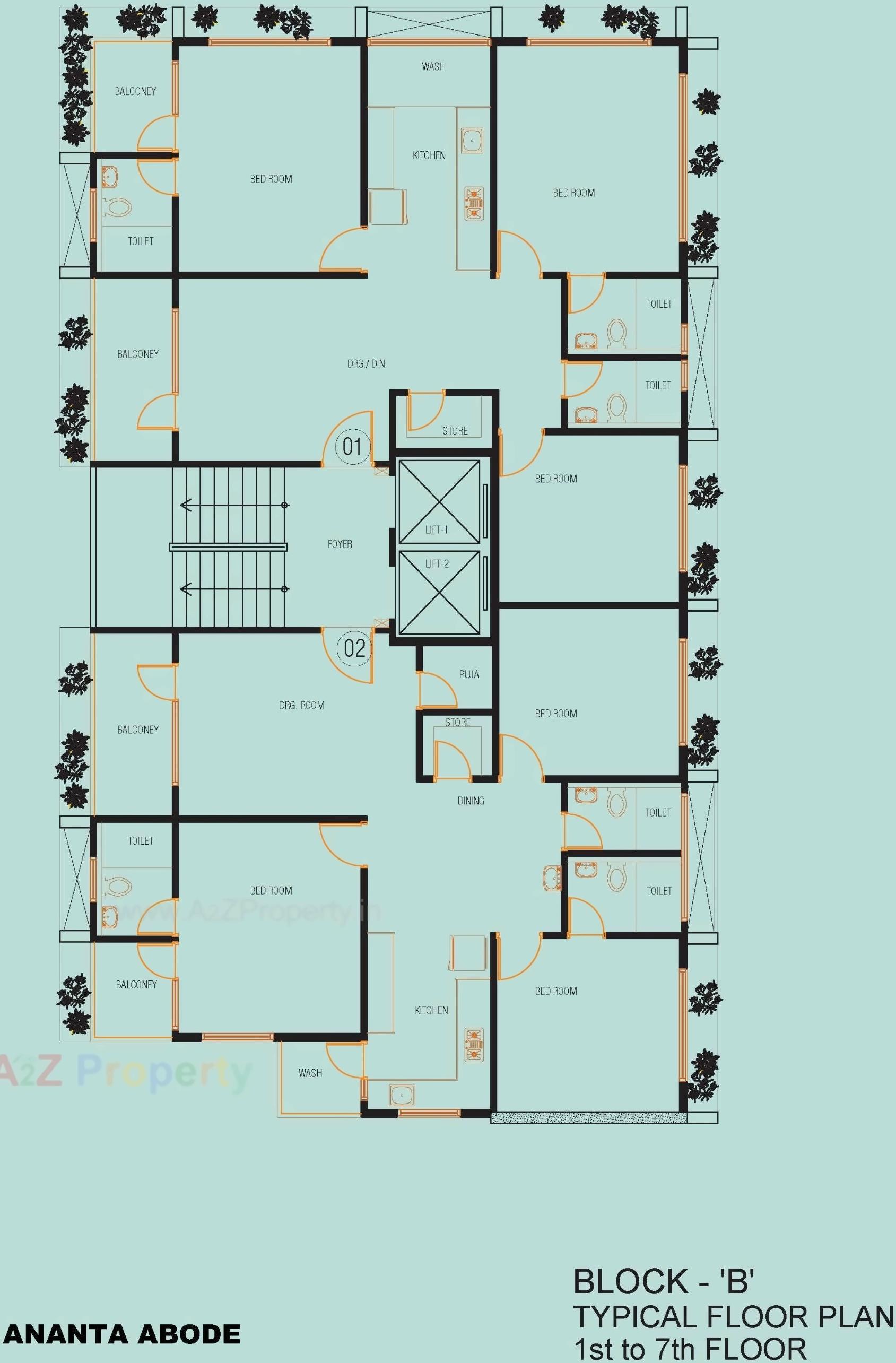 Layout of real estate project Ananta Abode Ananta Space located at Jagatpur, Ahmedabad, Gujarat