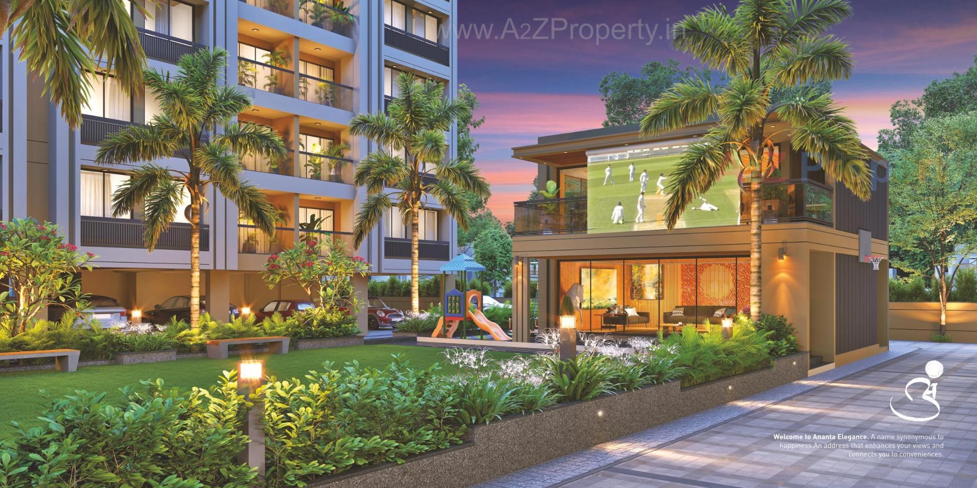 3D Elevation of real estate project Ananta Elegance located at Sanand, Ahmedabad, Gujarat