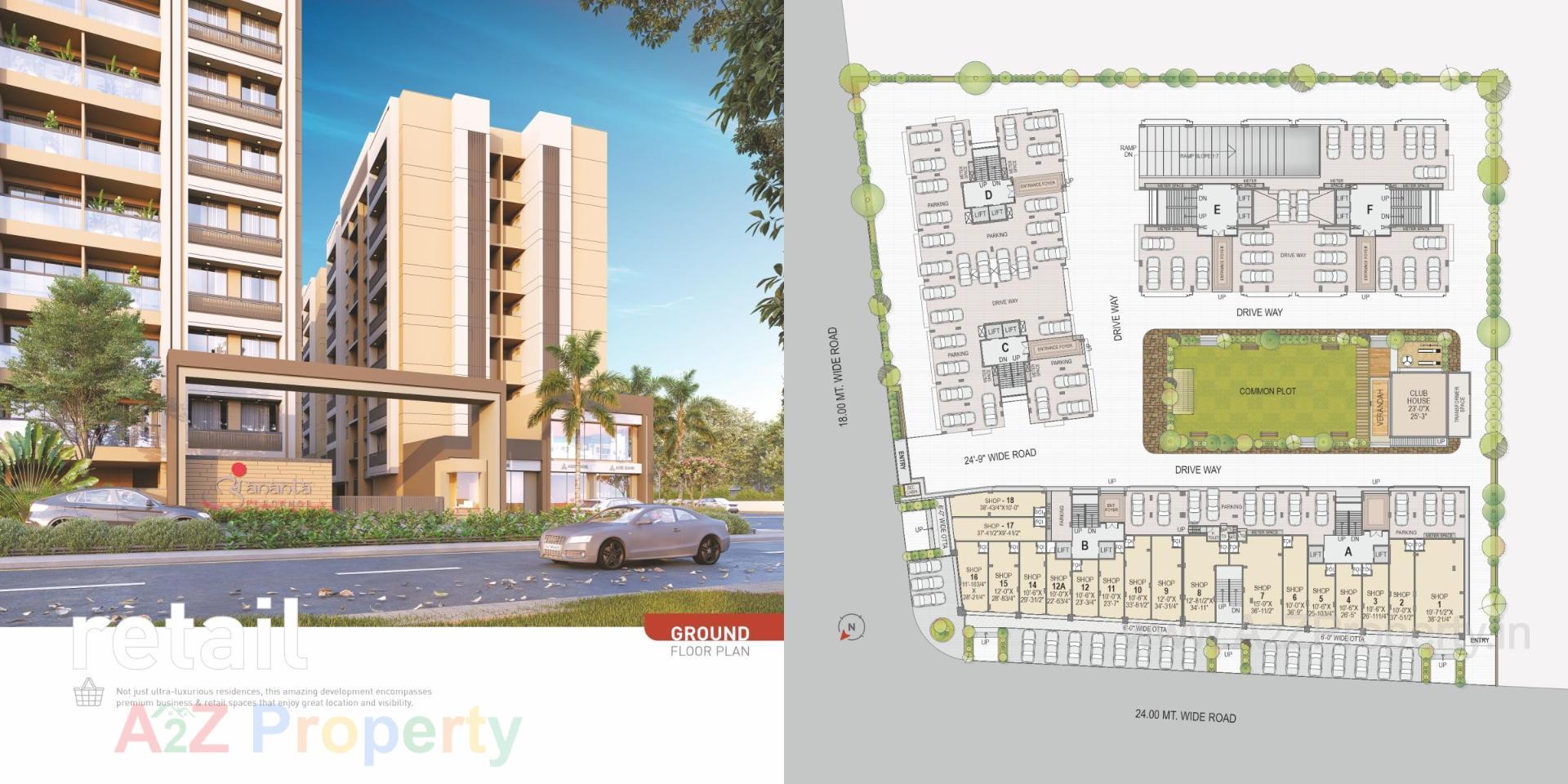 Layout of real estate project Ananta Elegance located at Sanand, Ahmedabad, Gujarat