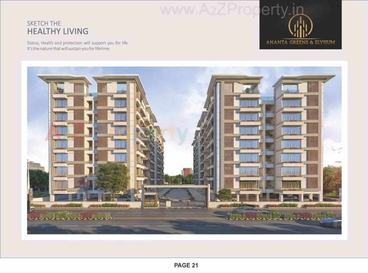 3D Elevation of real estate project Ananta Greens Elysium located at Nikol, Ahmedabad, Gujarat