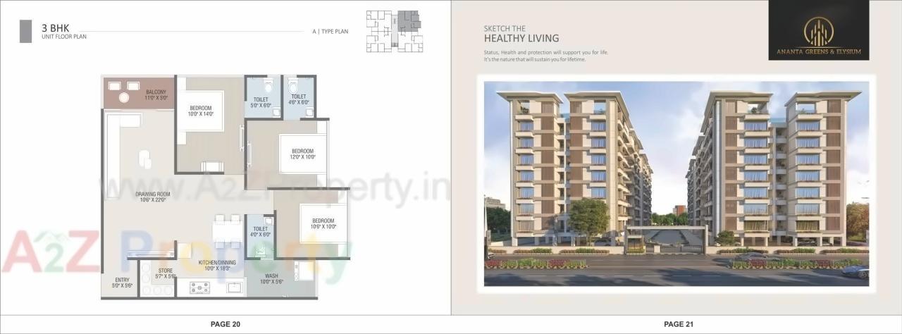 Layout of real estate project Ananta Greens Elysium located at Nikol, Ahmedabad, Gujarat