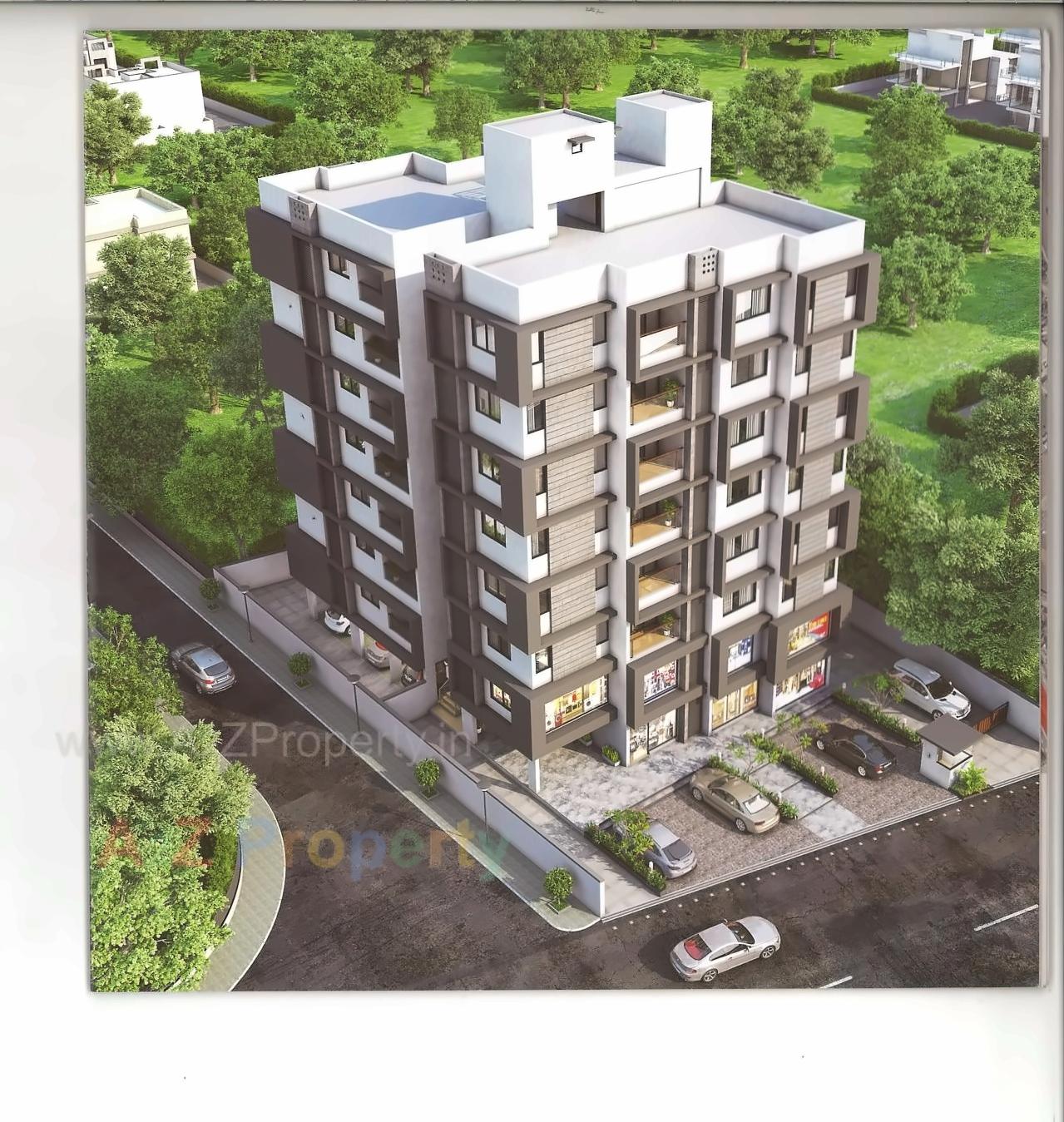 3D Elevation of real estate project Ananta Heights located at Bareja, Ahmedabad, Gujarat