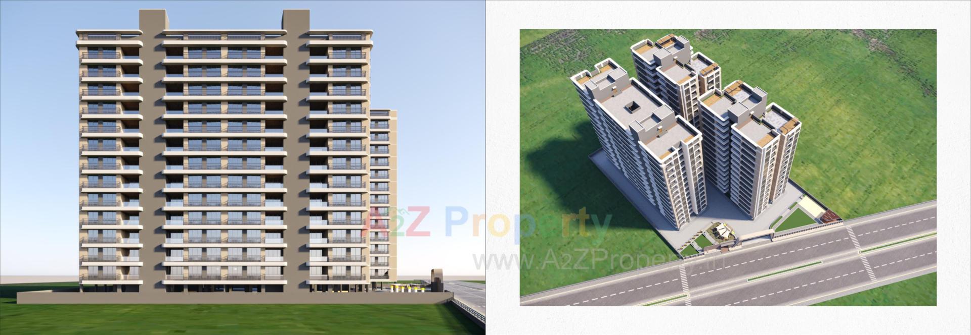 3D Elevation of real estate project Ananta Sky located at Kathwada, Ahmedabad, Gujarat