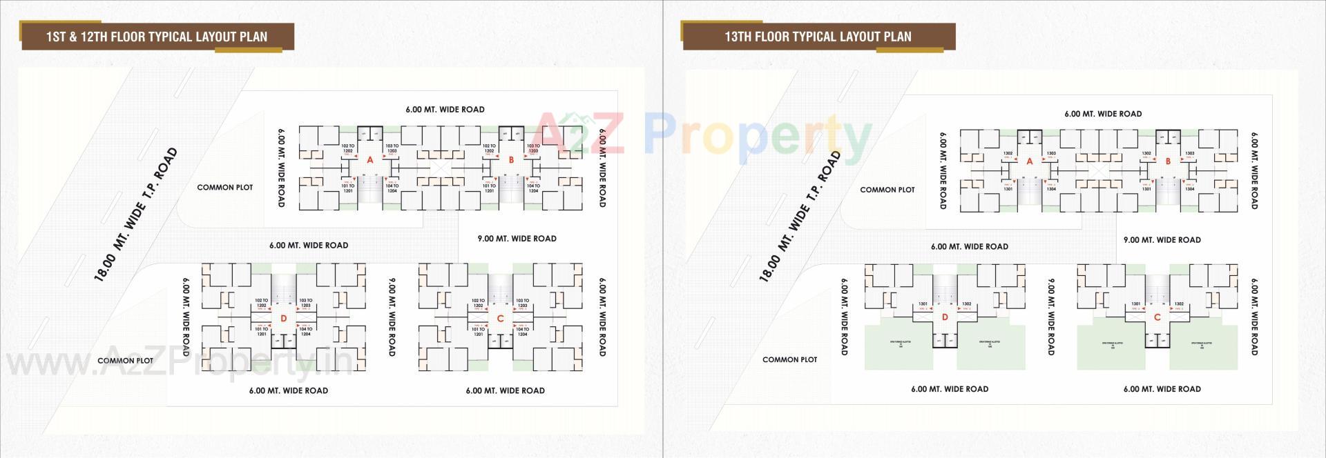 Layout of real estate project Ananta Sky located at Kathwada, Ahmedabad, Gujarat
