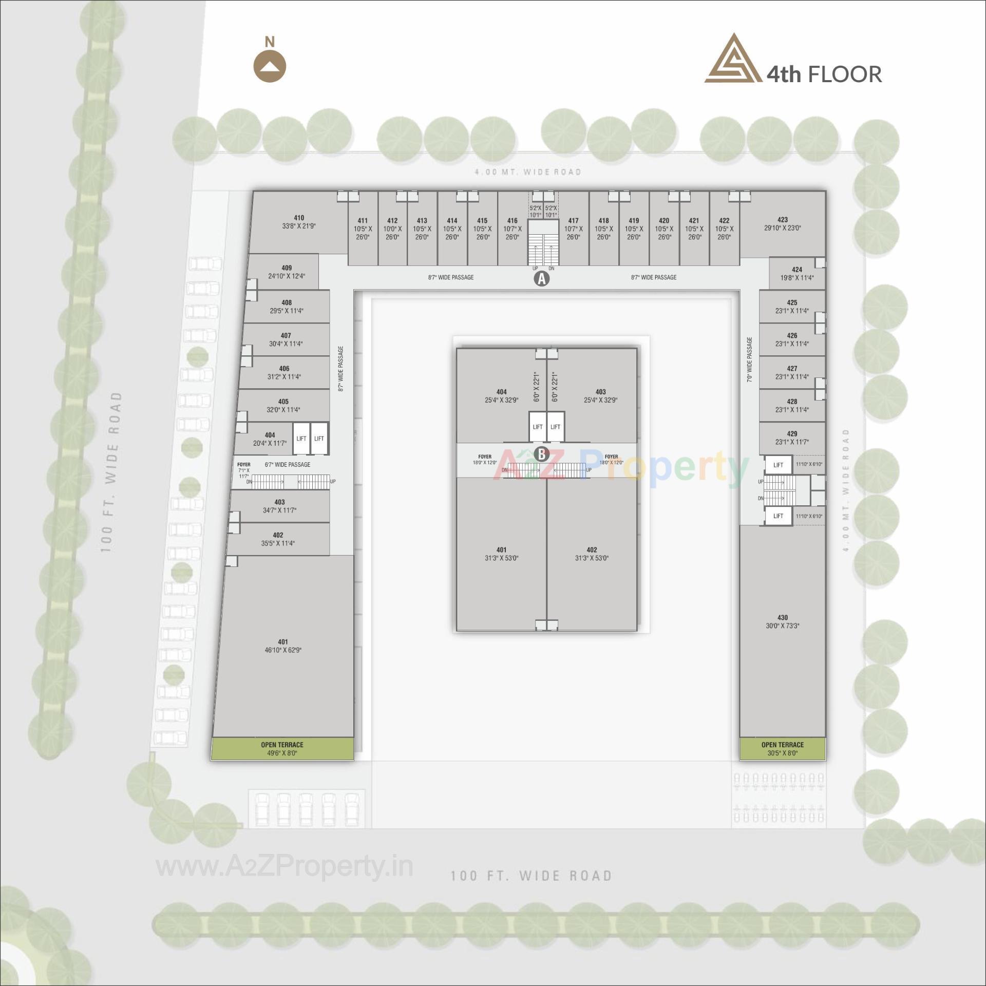 Layout of real estate project Ananta Square located at Hanspura, Ahmedabad, Gujarat