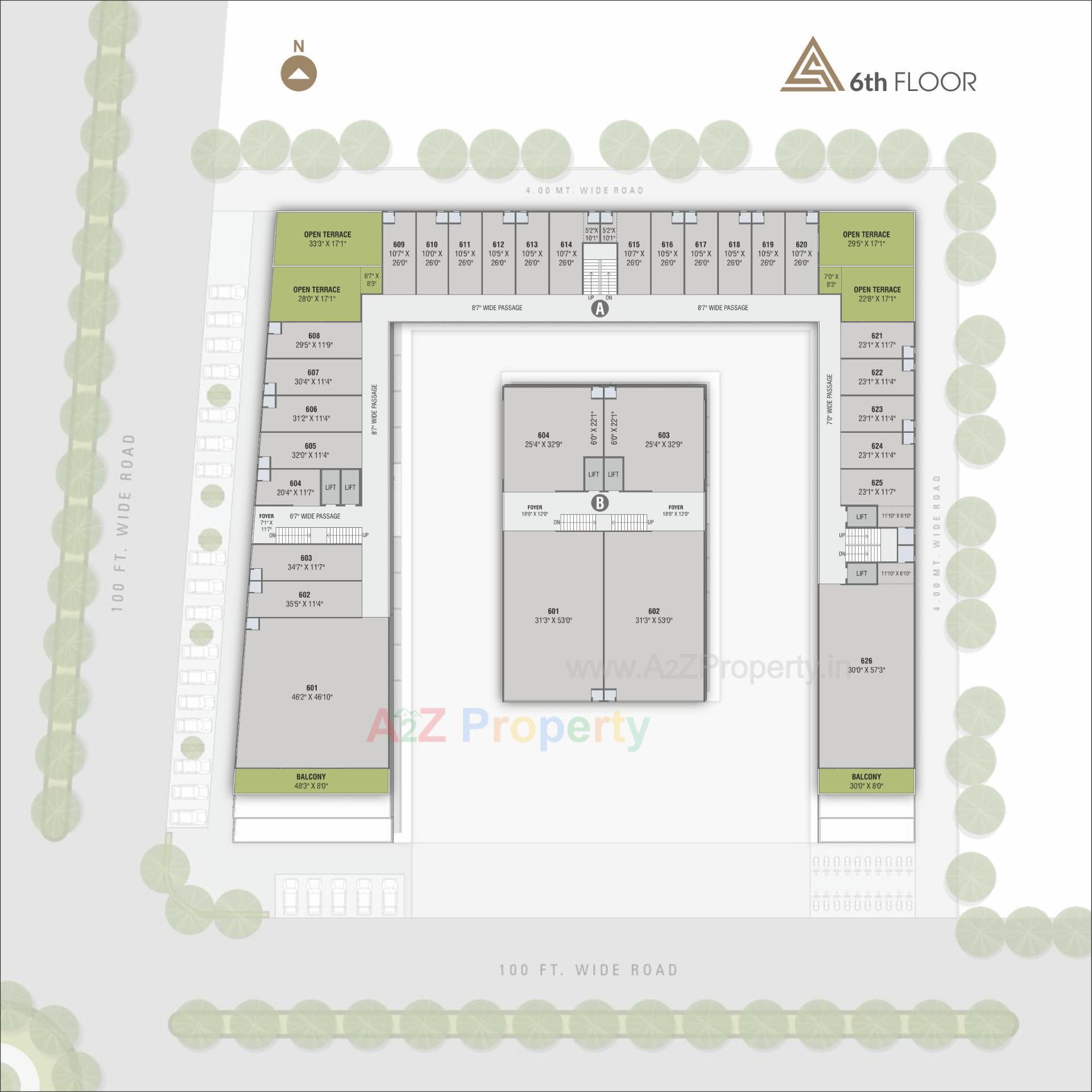 Layout of real estate project Ananta Square located at Hanspura, Ahmedabad, Gujarat
