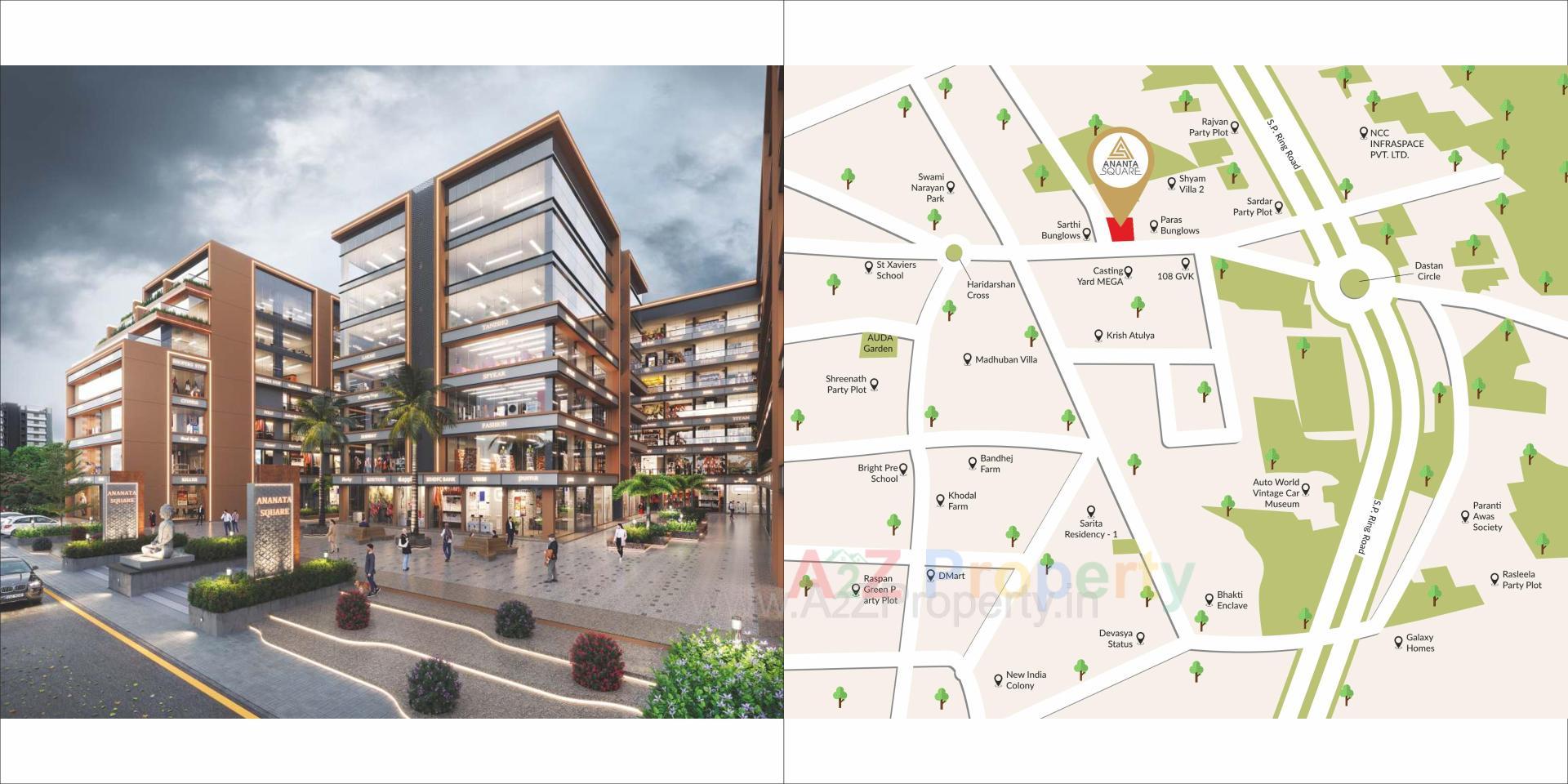  of real estate project Ananta Square located at Hanspura, Ahmedabad, Gujarat