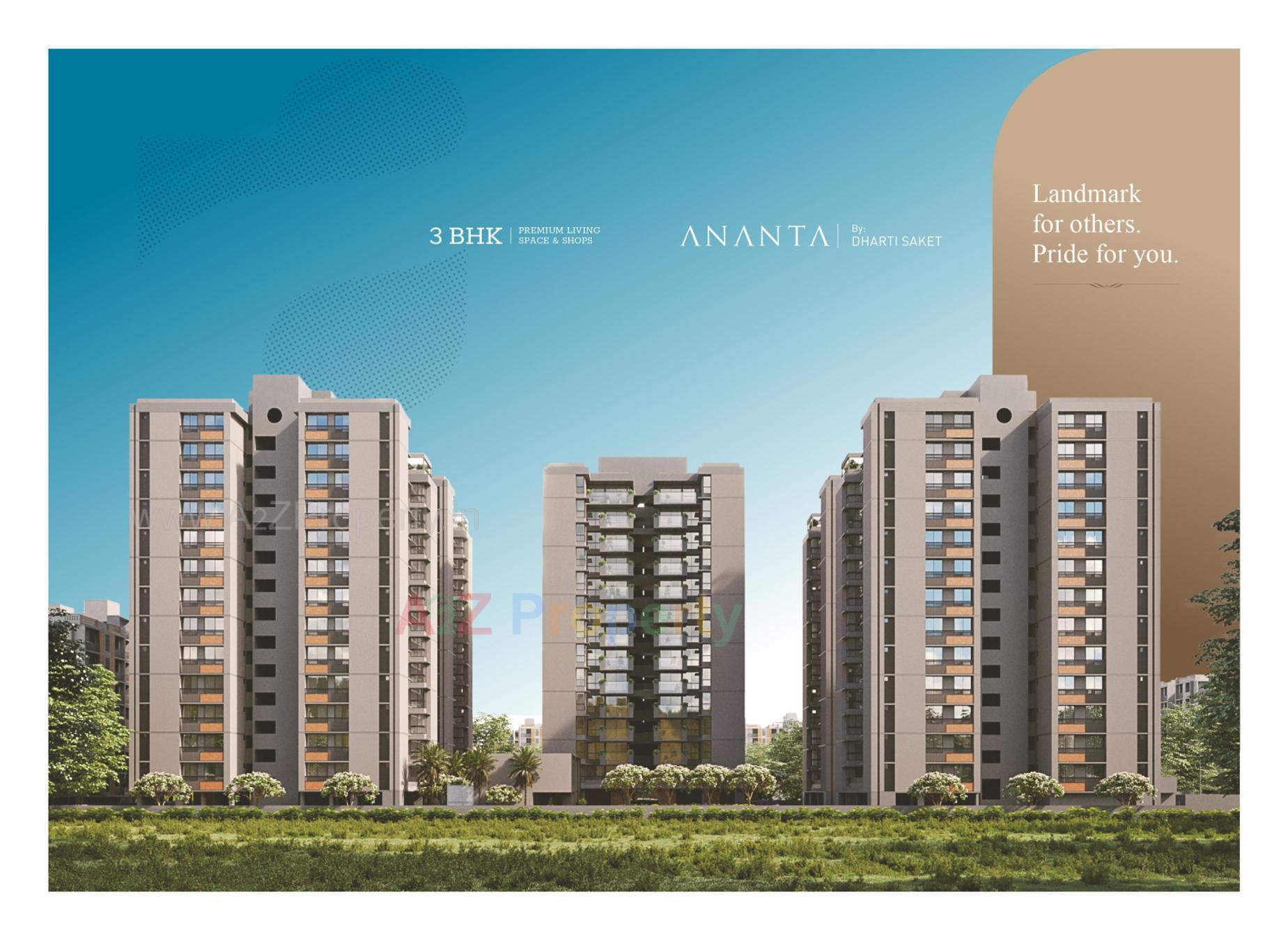 3D Elevation of real estate project Ananta located at Ahmedabad, Ahmedabad, Gujarat