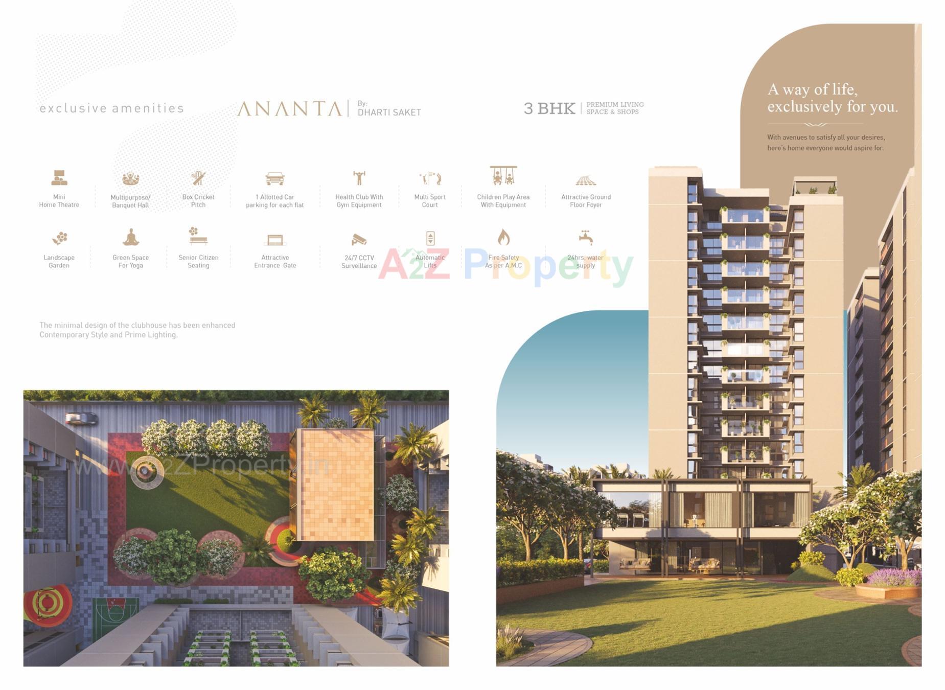 3D Elevation of real estate project Ananta located at Ahmedabad, Ahmedabad, Gujarat