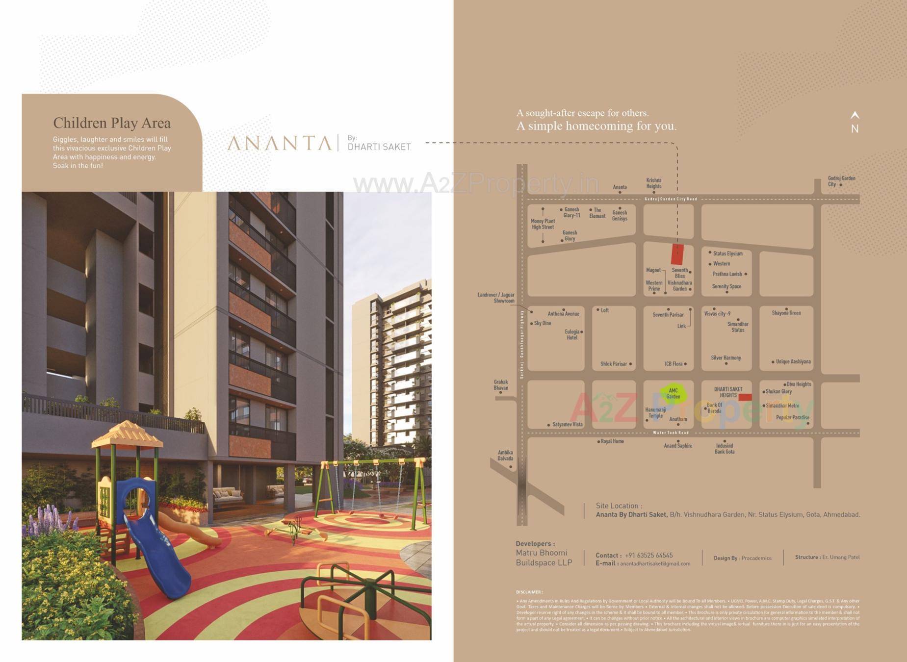 Layout of real estate project Ananta located at Ahmedabad, Ahmedabad, Gujarat