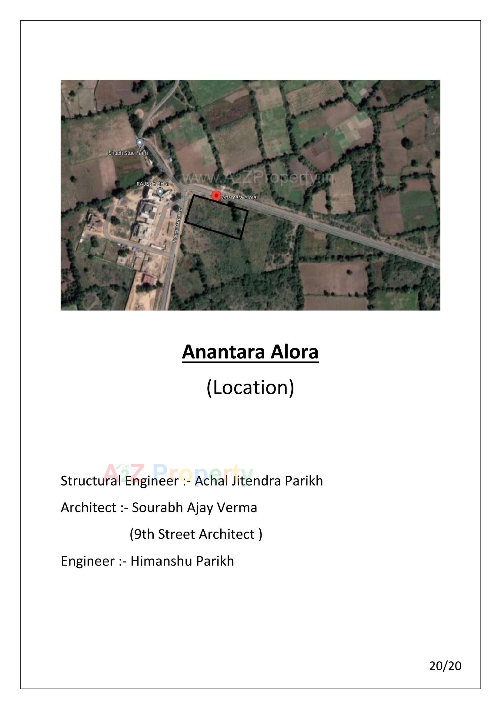  of real estate project Anantara Alora located at Bhadaj, Ahmedabad, Gujarat