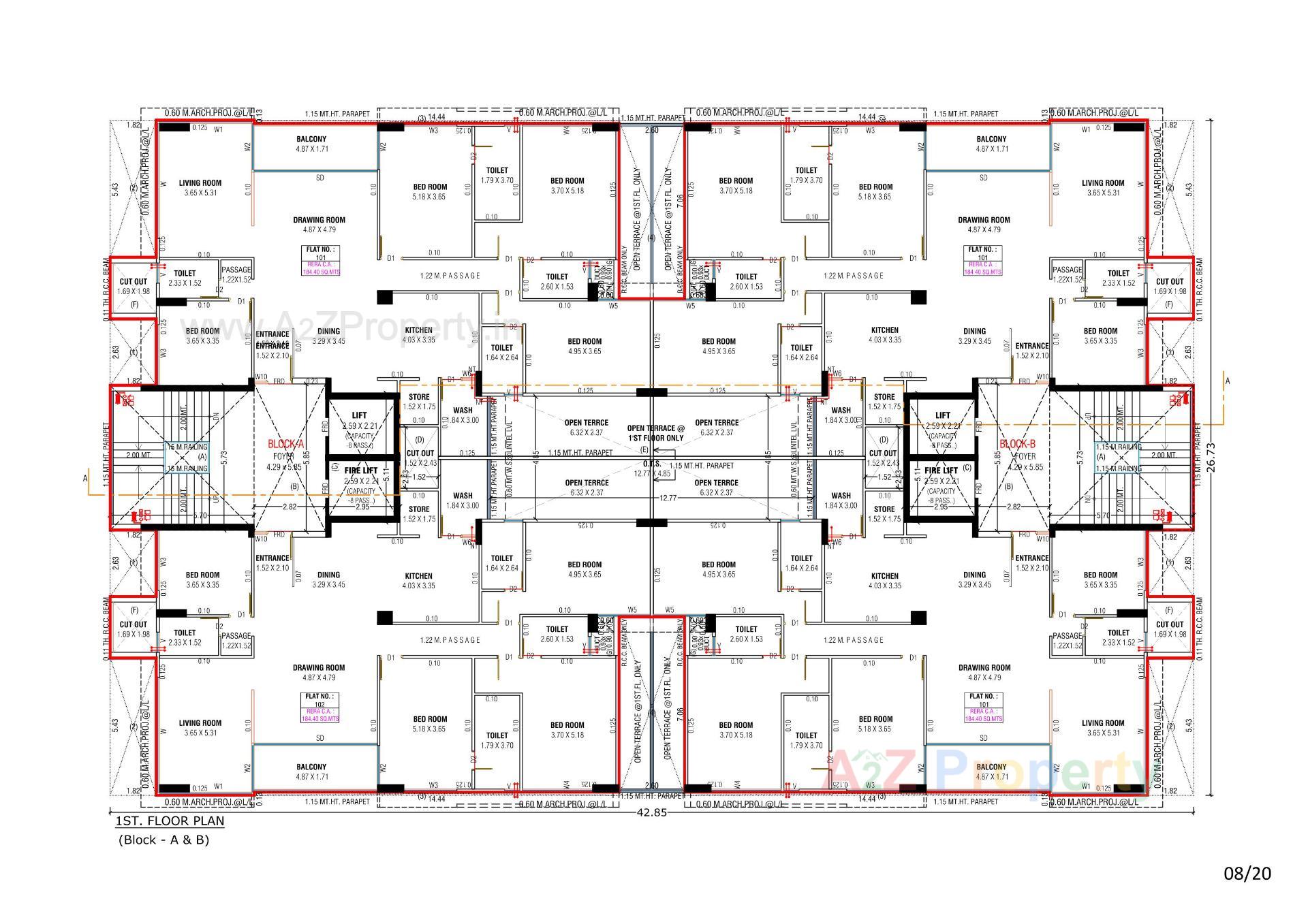 Layout of real estate project Anantara Alora located at Bhadaj, Ahmedabad, Gujarat