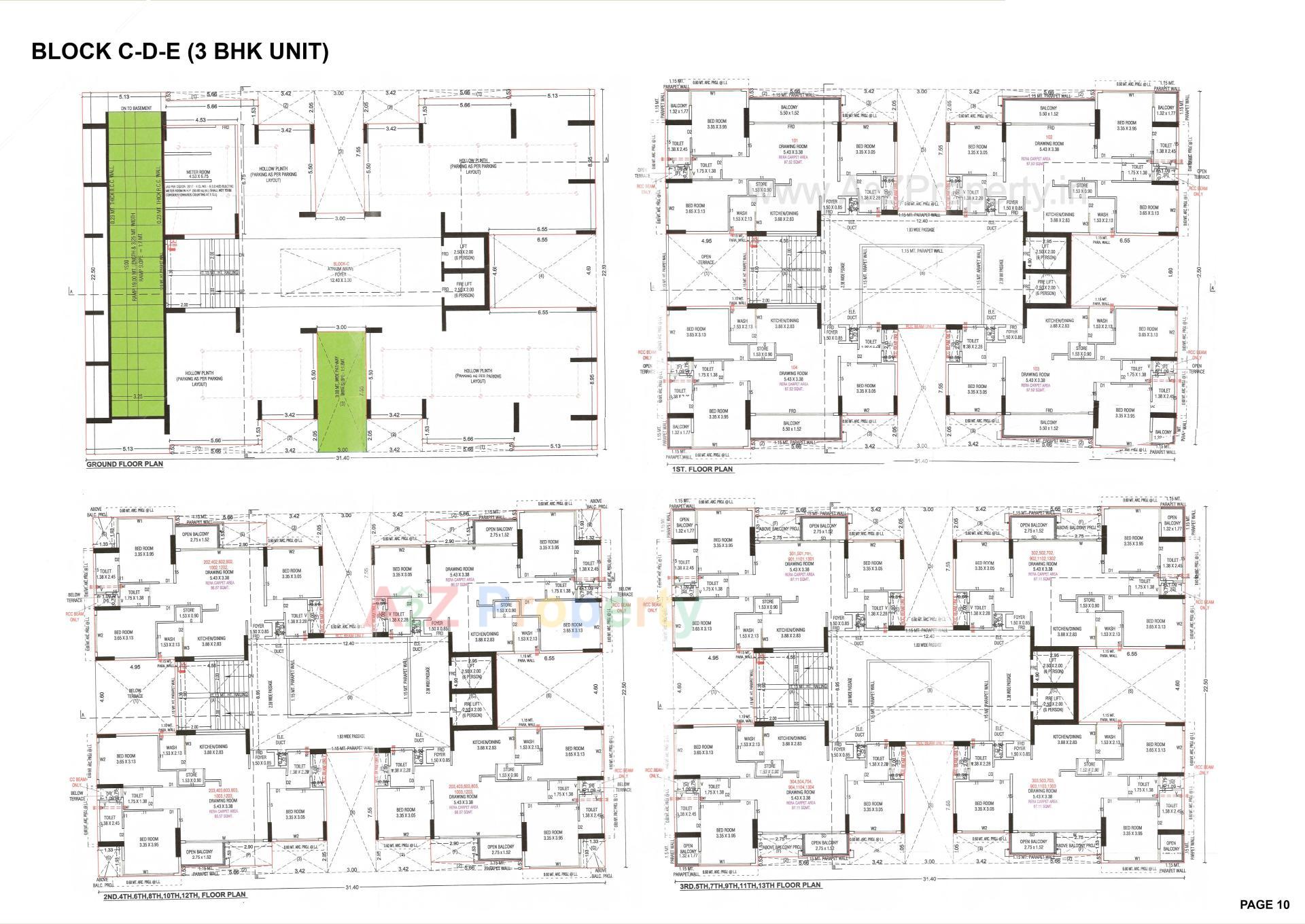Layout of real estate project Anantara Galleria Anantara located at Ramol, Ahmedabad, Gujarat