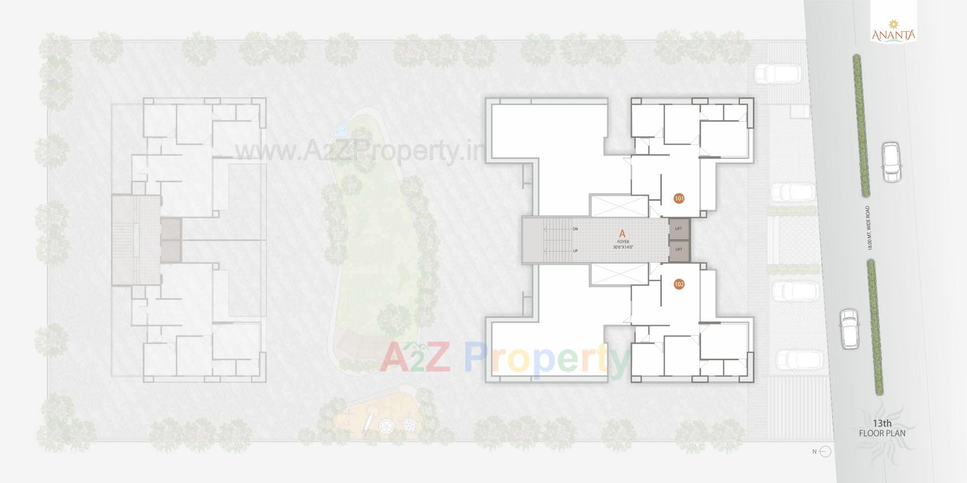 Layout of real estate project Ananta located at Ahmedabad, Ahmedabad, Gujarat