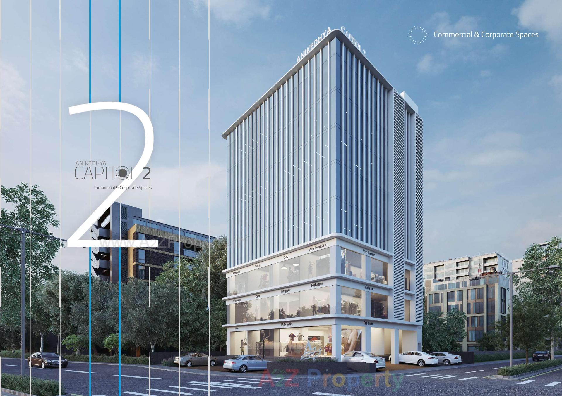 3D Elevation of real estate project Anikedhya Capitol located at Paldi, Ahmedabad, Gujarat