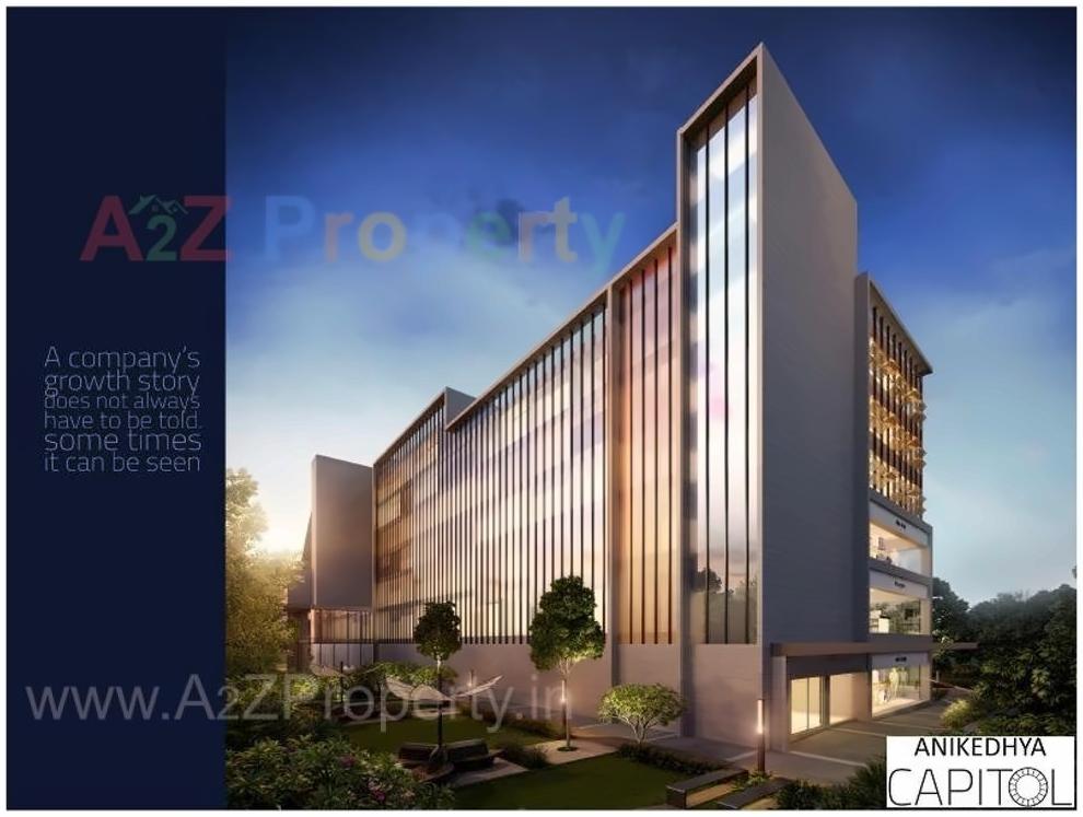 3D Elevation of real estate project Anikedhya Capitol located at Chandkheda, Ahmedabad, Gujarat