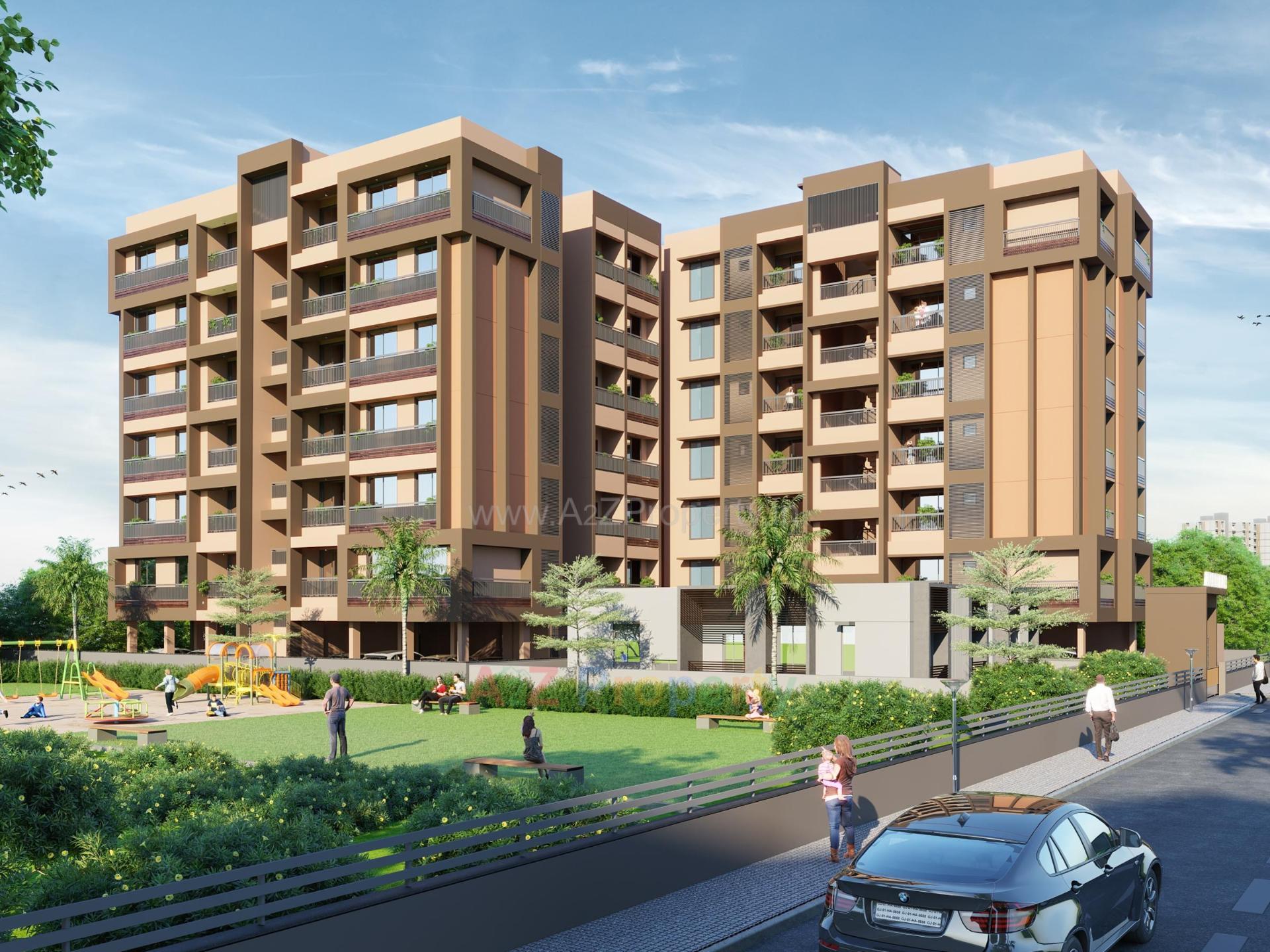 3D Elevation of real estate project Anjali Society located at Paldi, Ahmedabad, Gujarat