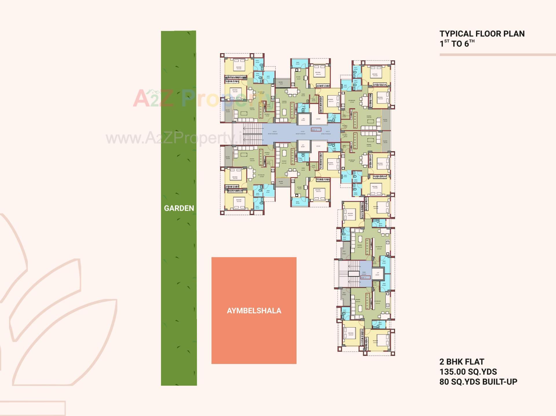 Layout of real estate project Anjali Society located at Paldi, Ahmedabad, Gujarat