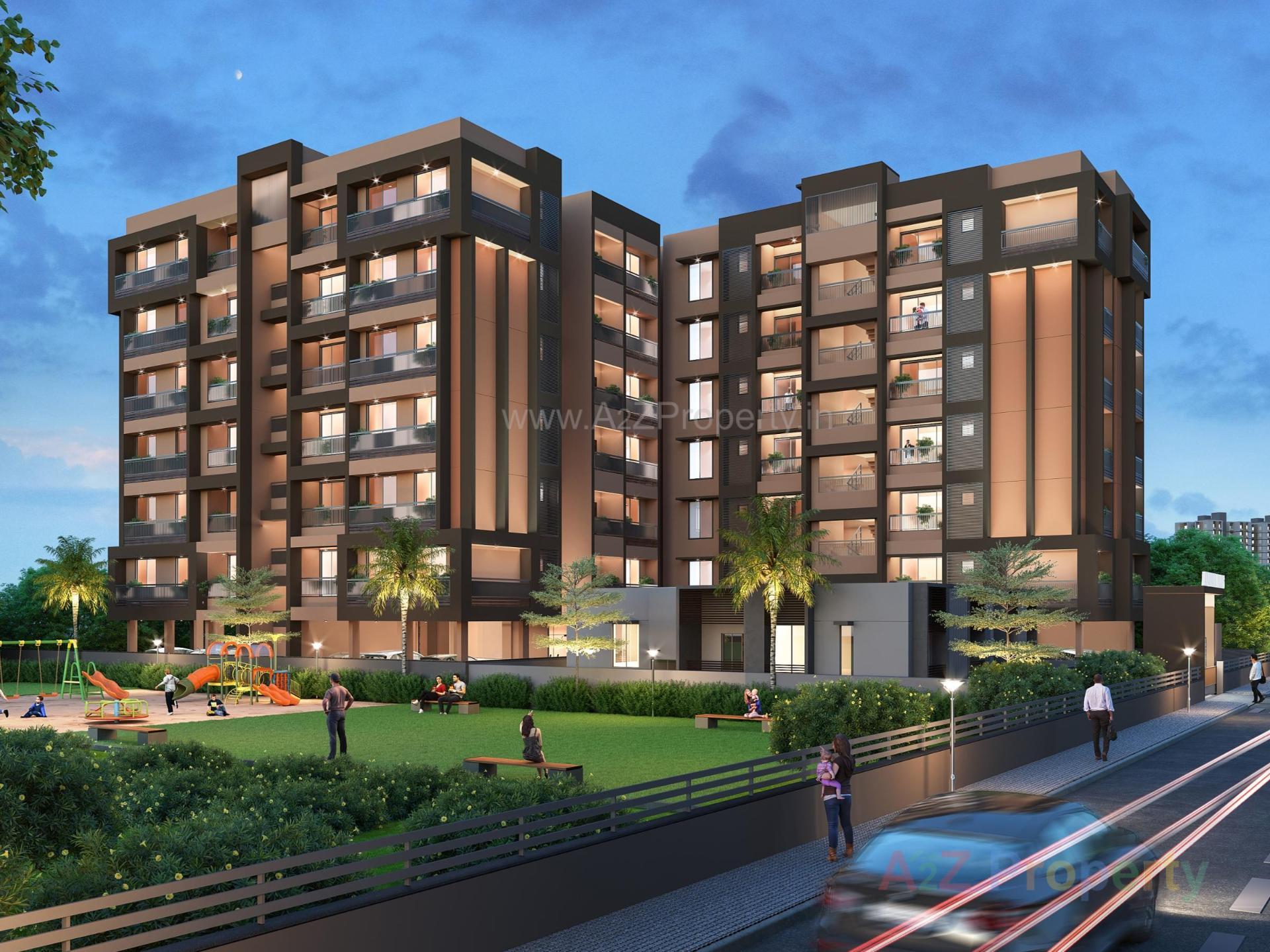 3D Elevation of real estate project Anjali Society located at Paldi, Ahmedabad, Gujarat