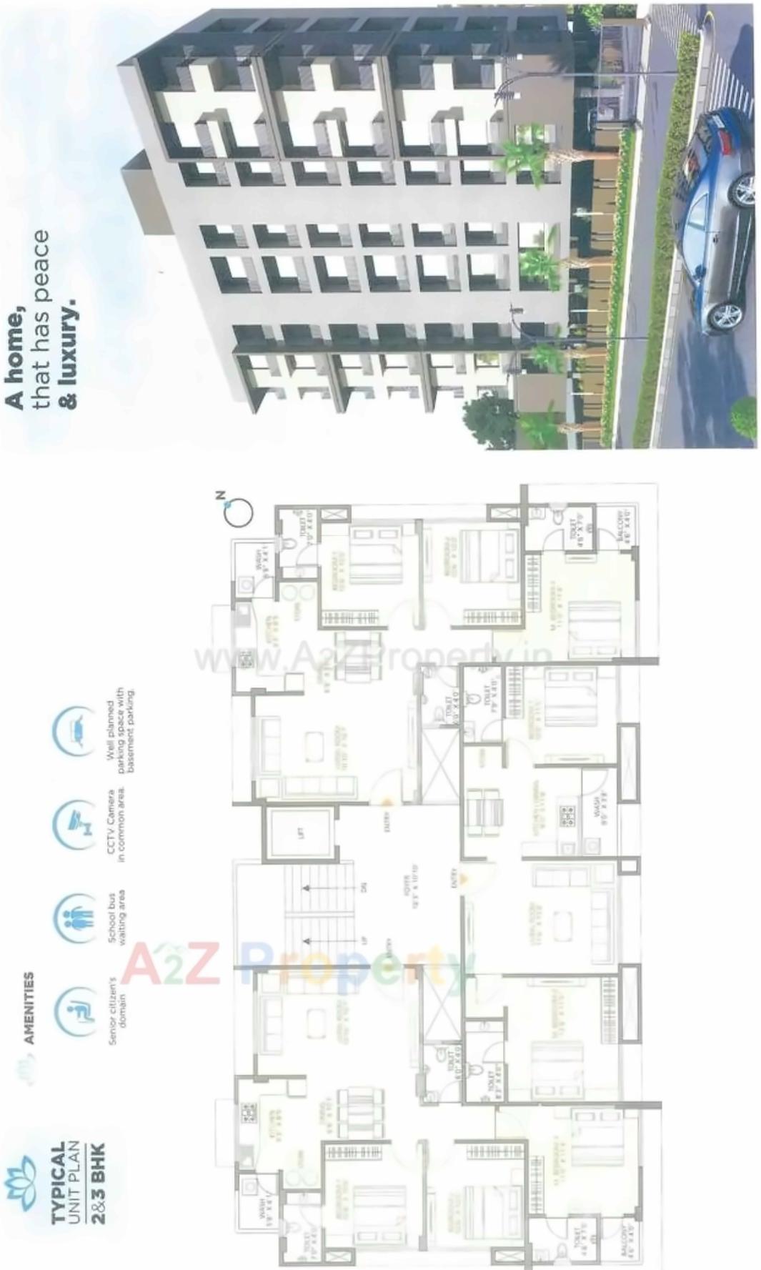 Layout of real estate project Ankur Apartment located at City, Ahmedabad, Gujarat