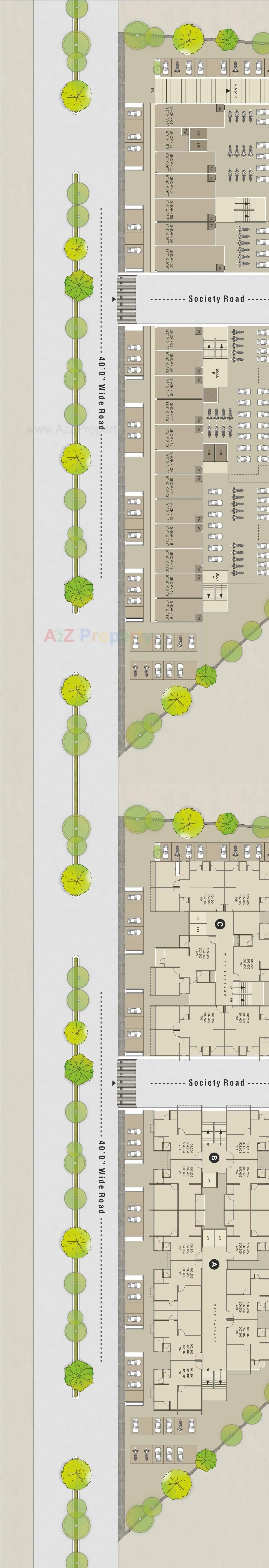 Layout of real estate project Anmol Arise located at Vinzol, Ahmedabad, Gujarat