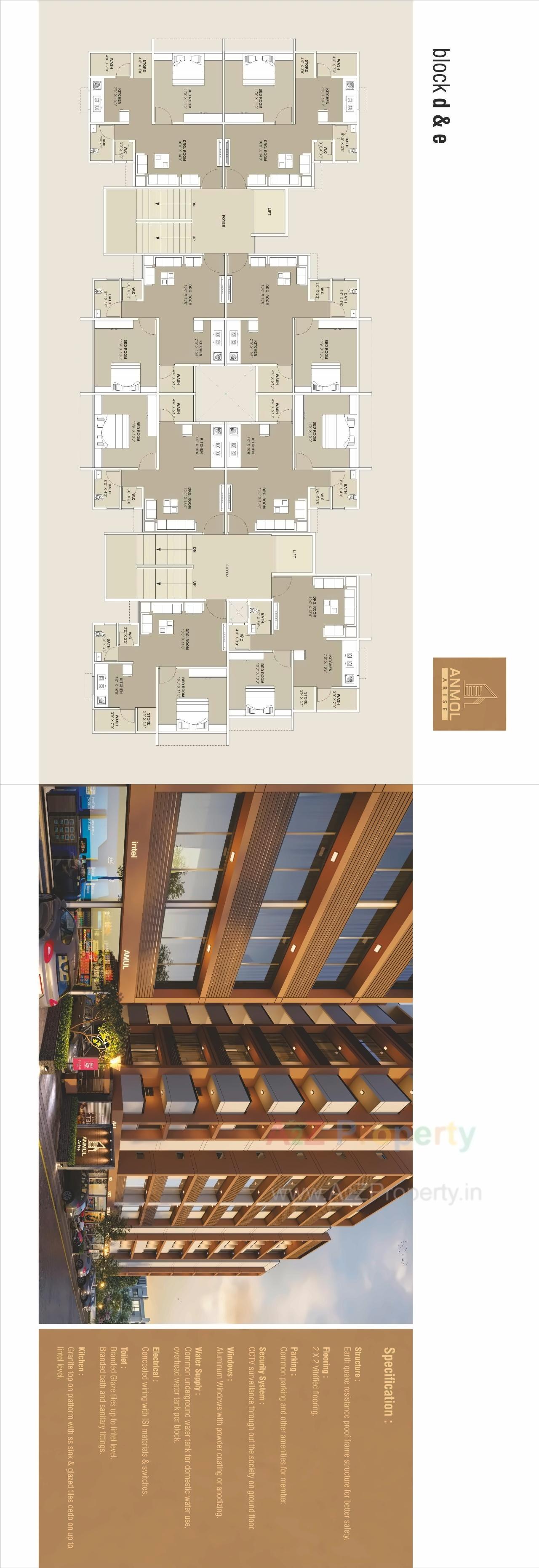 Layout of real estate project Anmol Arise located at Vinzol, Ahmedabad, Gujarat