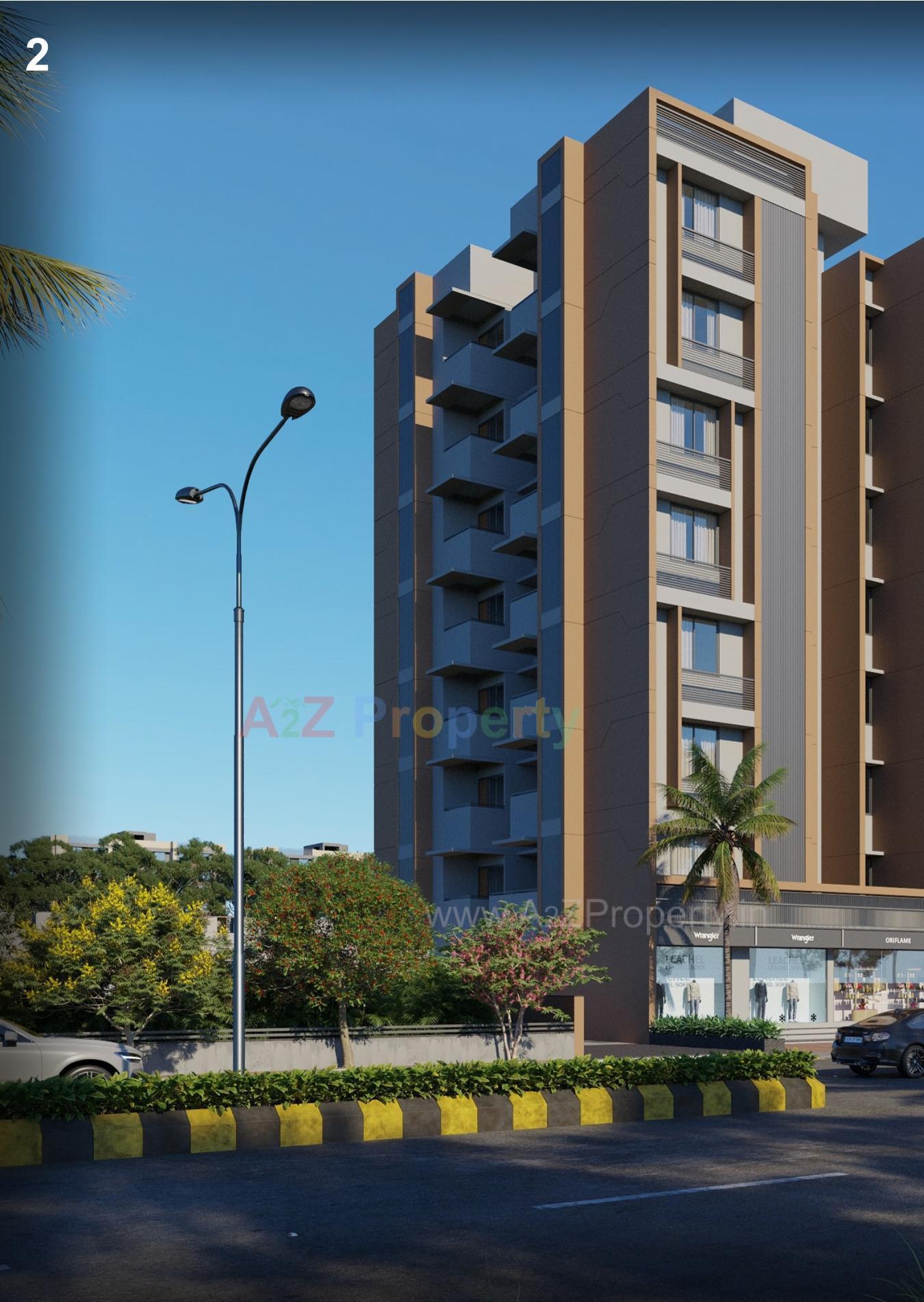 3D Elevation of real estate project Anmol Bliss located at Vinzol, Ahmedabad, Gujarat