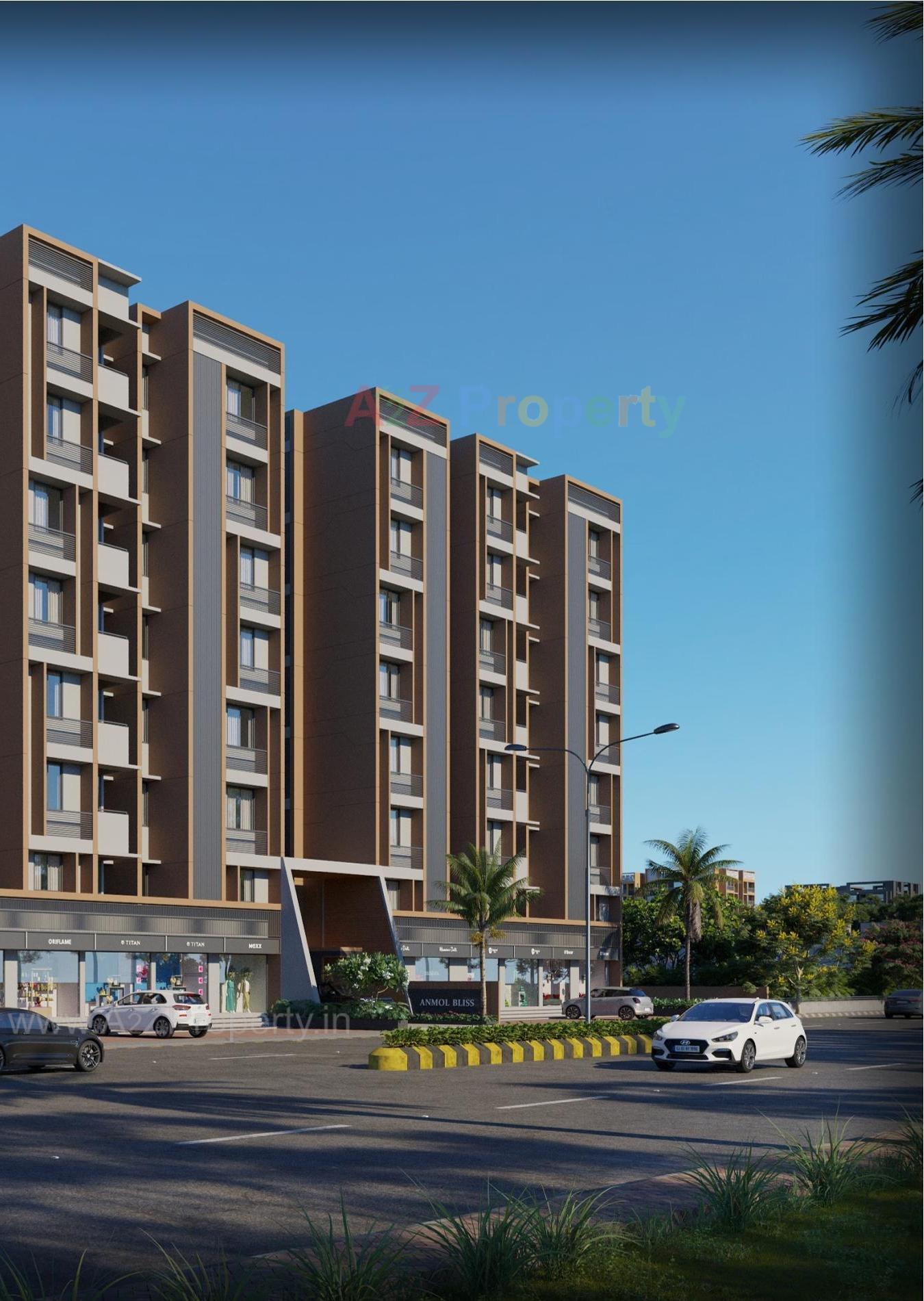 3D Elevation of real estate project Anmol Bliss located at Vinzol, Ahmedabad, Gujarat