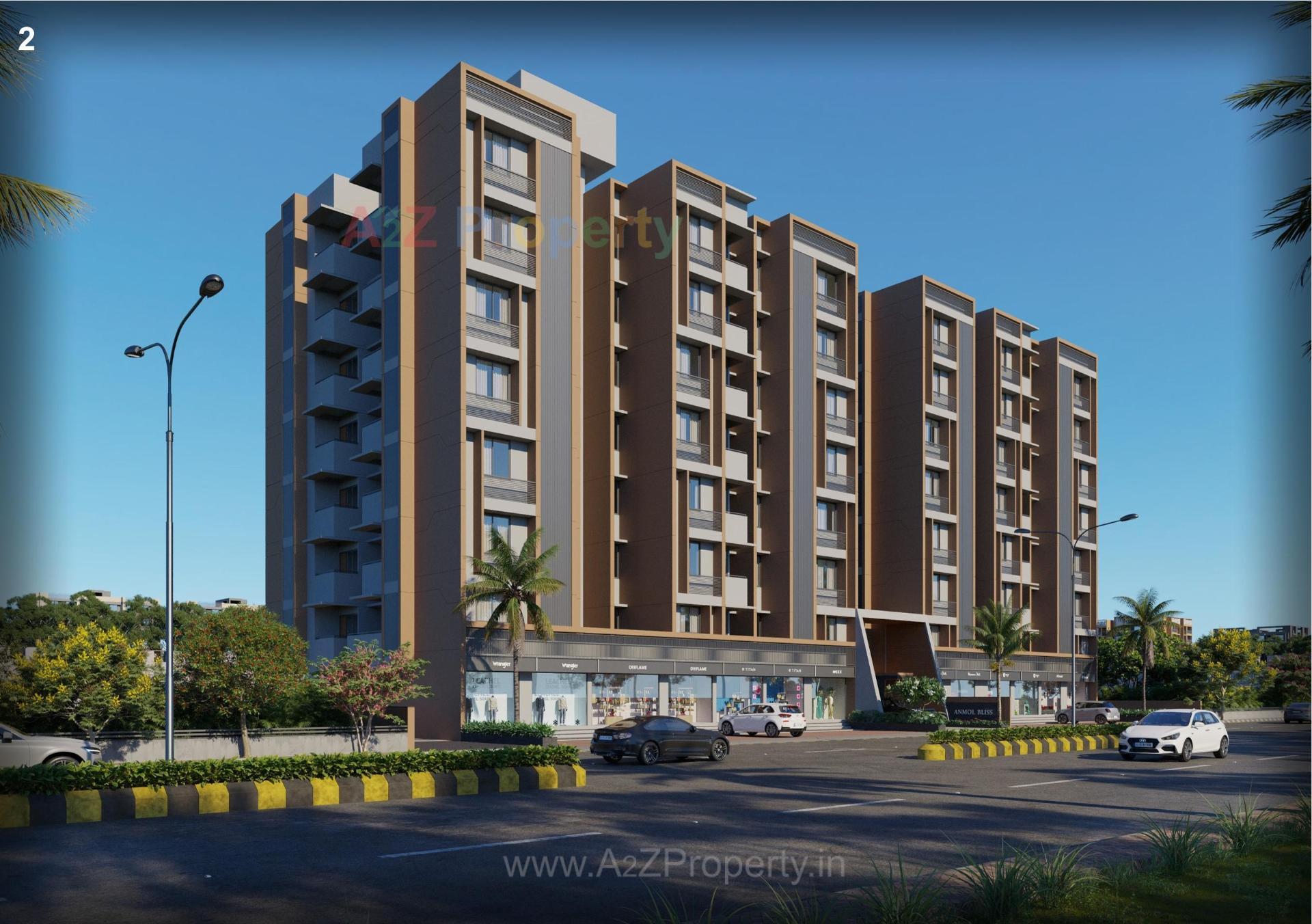 3D Elevation of real estate project Anmol Bliss located at Vinzol, Ahmedabad, Gujarat