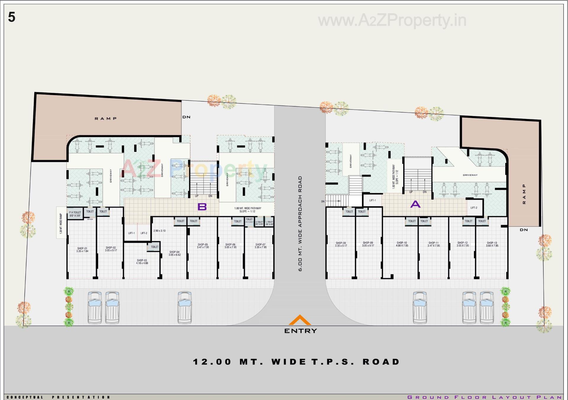 Layout of real estate project Anmol Bliss located at Vinzol, Ahmedabad, Gujarat