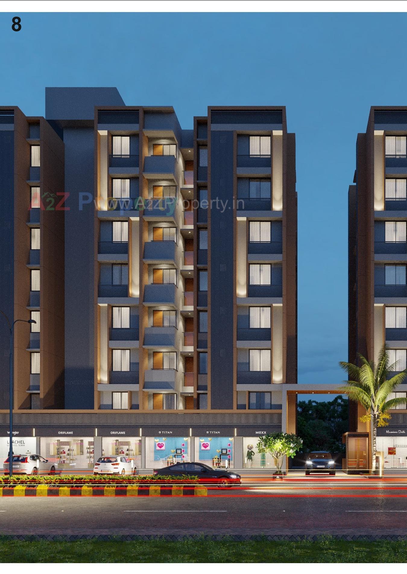 3D Elevation of real estate project Anmol Bliss located at Vinzol, Ahmedabad, Gujarat