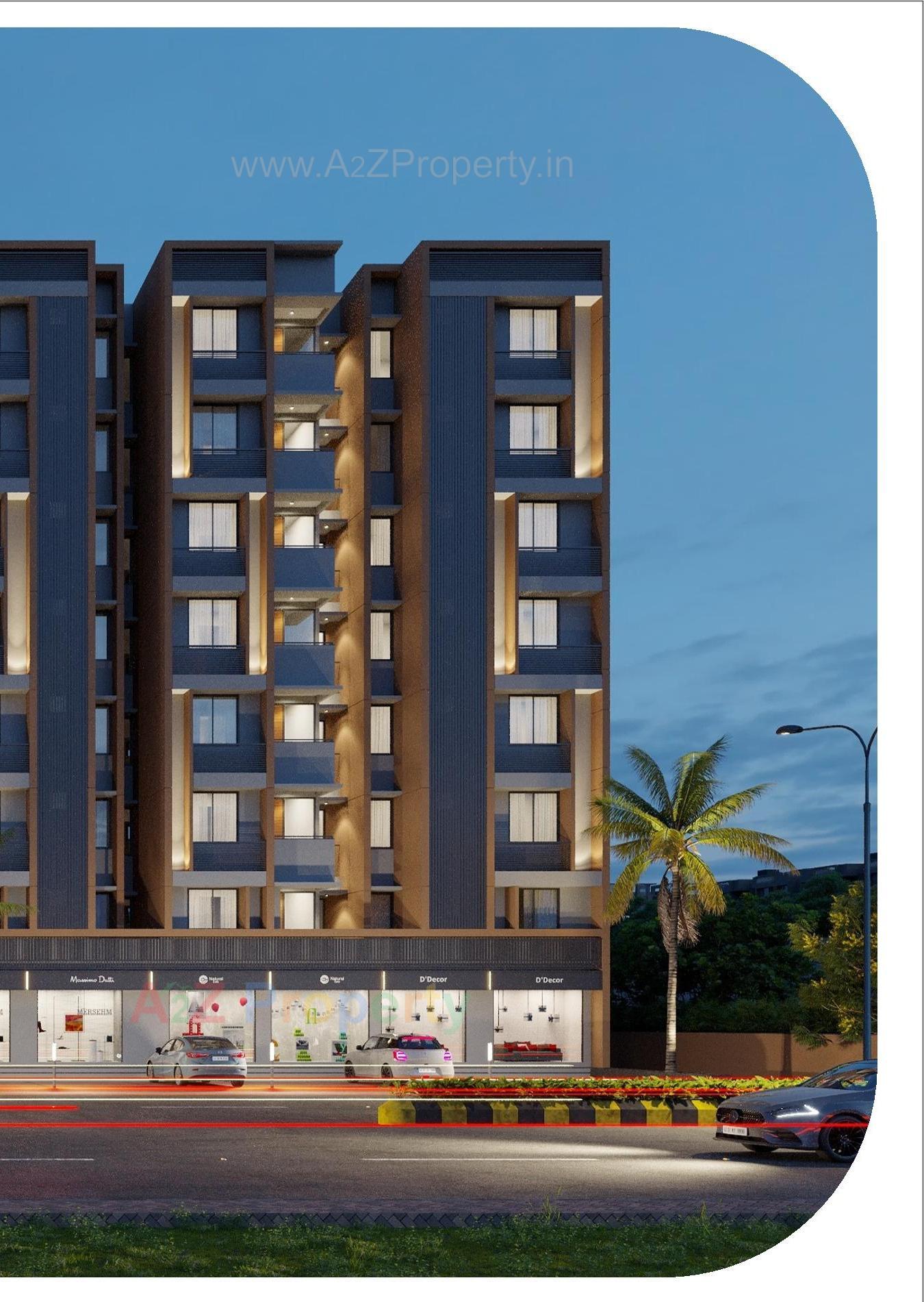 3D Elevation of real estate project Anmol Bliss located at Vinzol, Ahmedabad, Gujarat