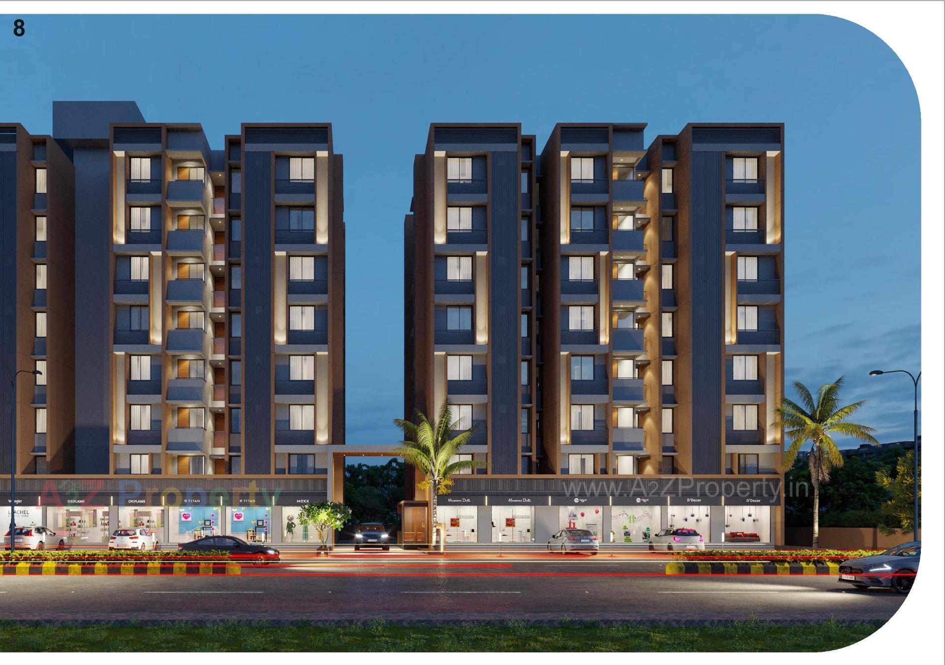 3D Elevation of real estate project Anmol Bliss located at Vinzol, Ahmedabad, Gujarat