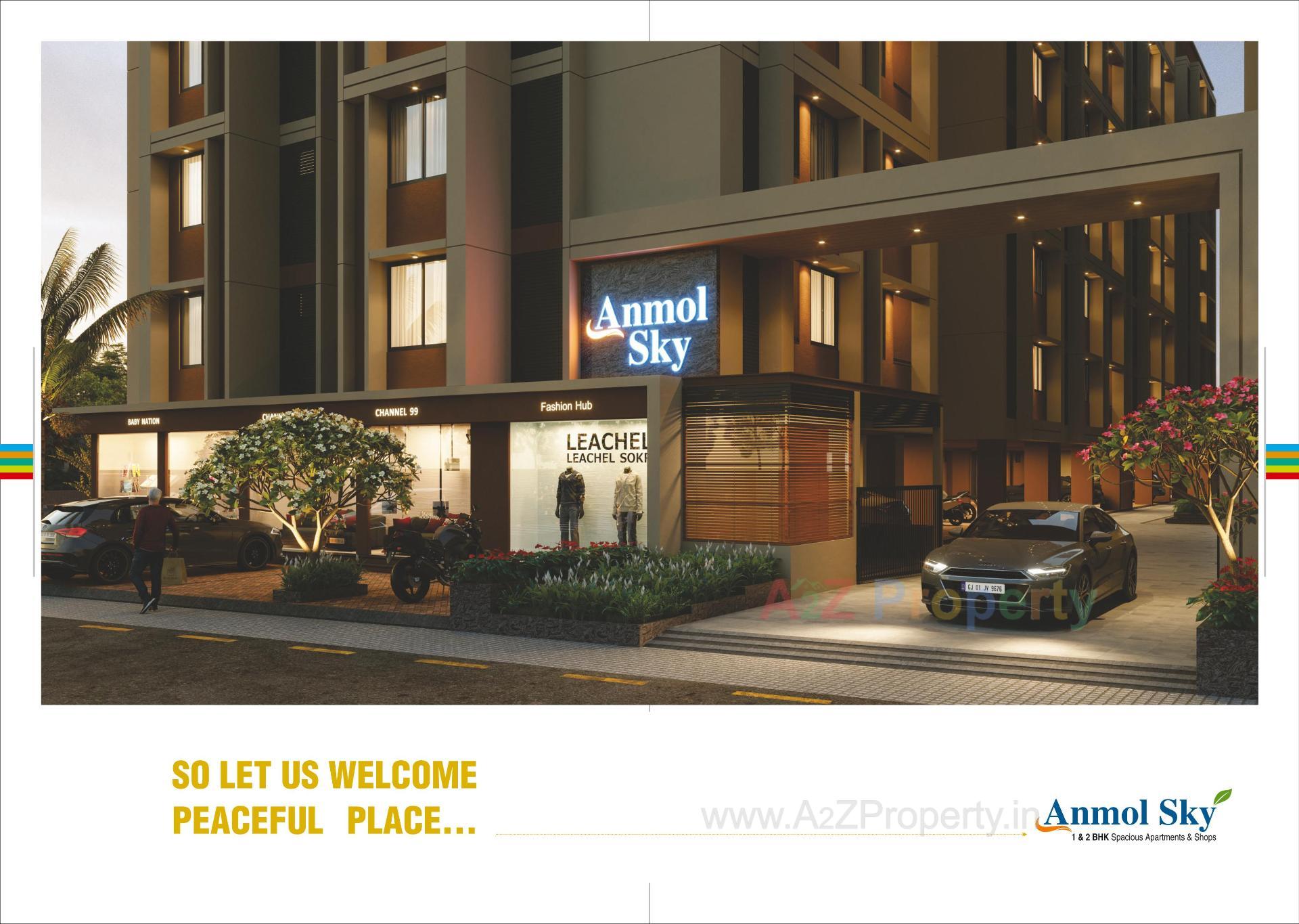 3D Elevation of real estate project Anmol Sky located at Vatva, Ahmedabad, Gujarat