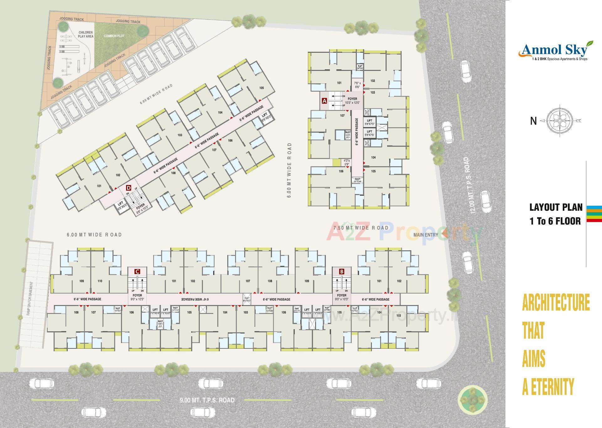 Layout of real estate project Anmol Sky located at Vatva, Ahmedabad, Gujarat