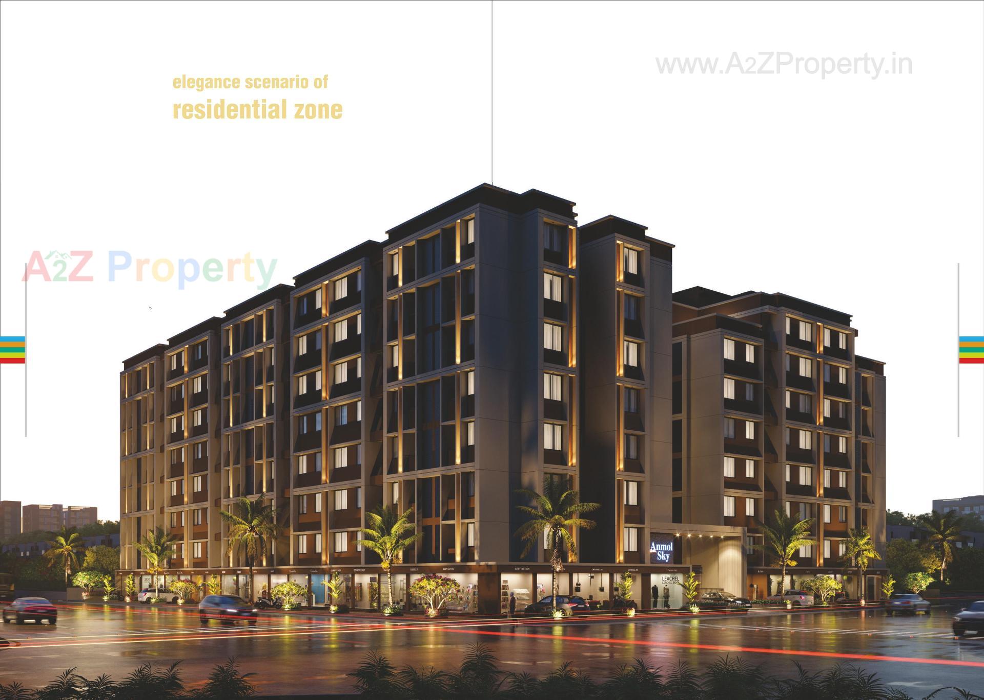 3D Elevation of real estate project Anmol Sky located at Vatva, Ahmedabad, Gujarat