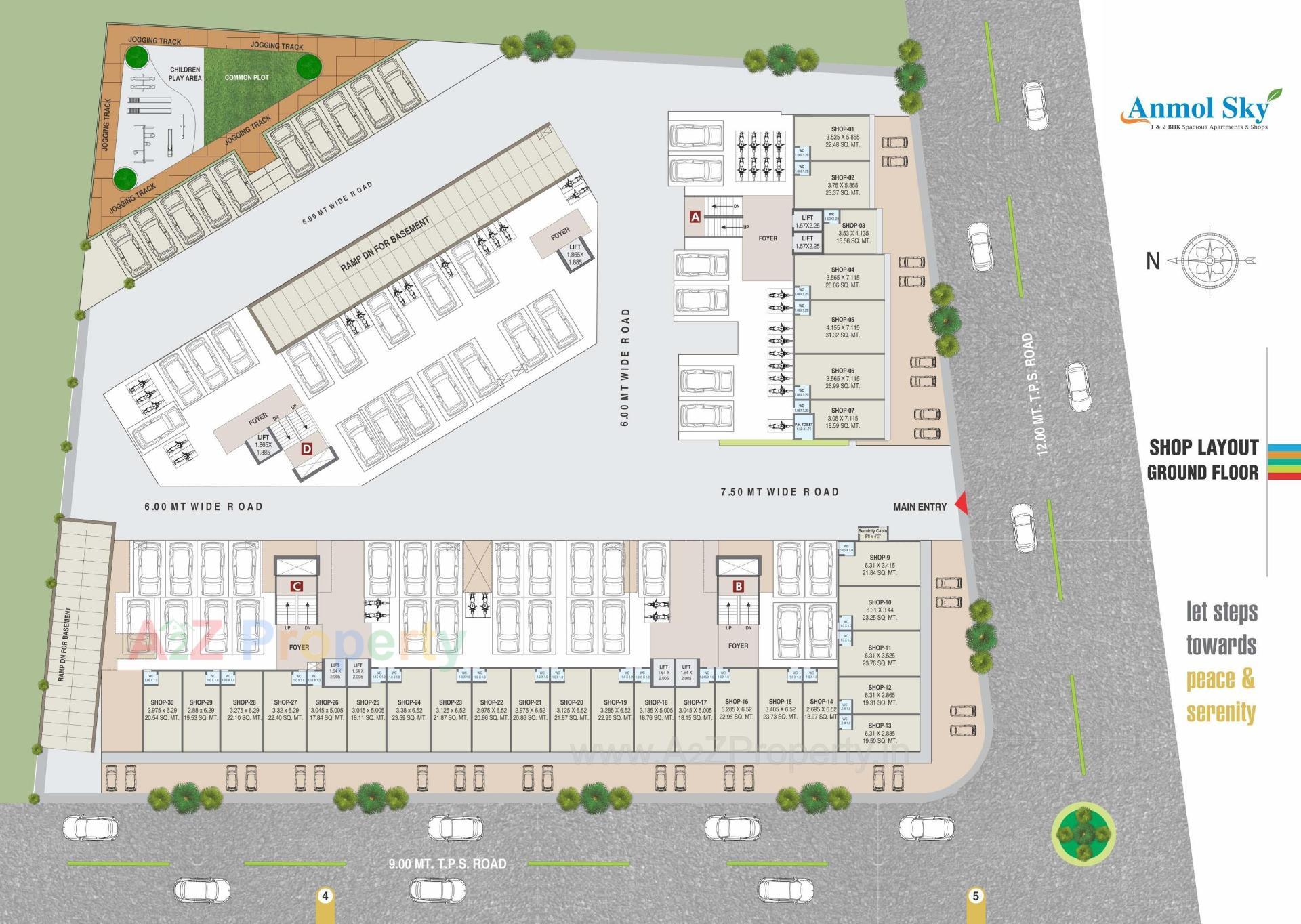 Layout of real estate project Anmol Sky located at Vatva, Ahmedabad, Gujarat