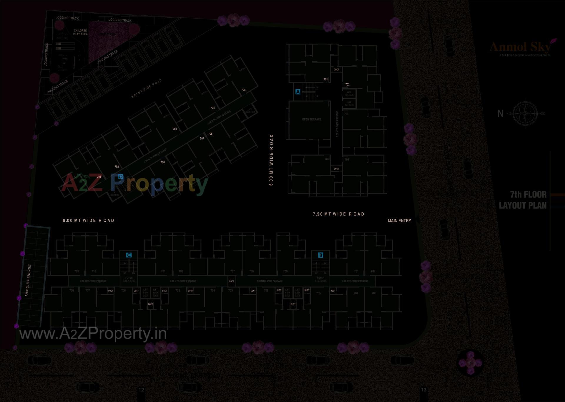 Layout of real estate project Anmol Sky located at Vatva, Ahmedabad, Gujarat