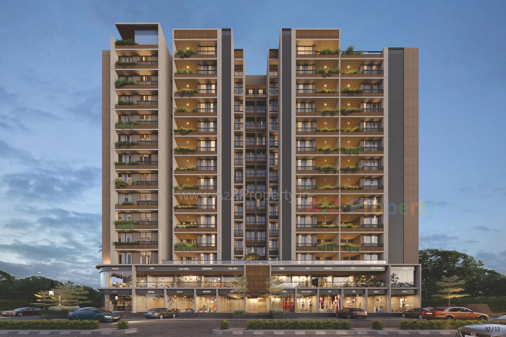 3D Elevation of real estate project Antara located at Wadaj, Ahmedabad, Gujarat