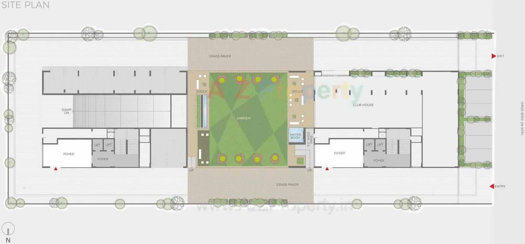 Layout of real estate project Antares located at Bodakdev, Ahmedabad, Gujarat