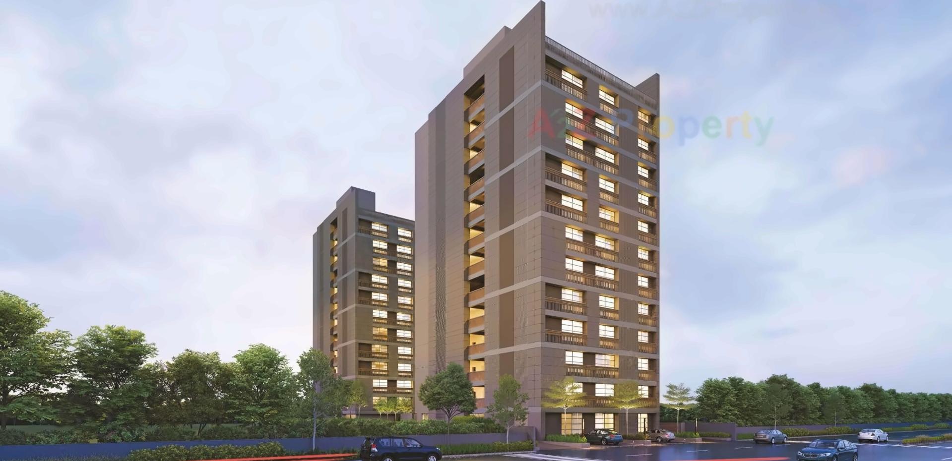 3D Elevation of real estate project Antares located at Bodakdev, Ahmedabad, Gujarat