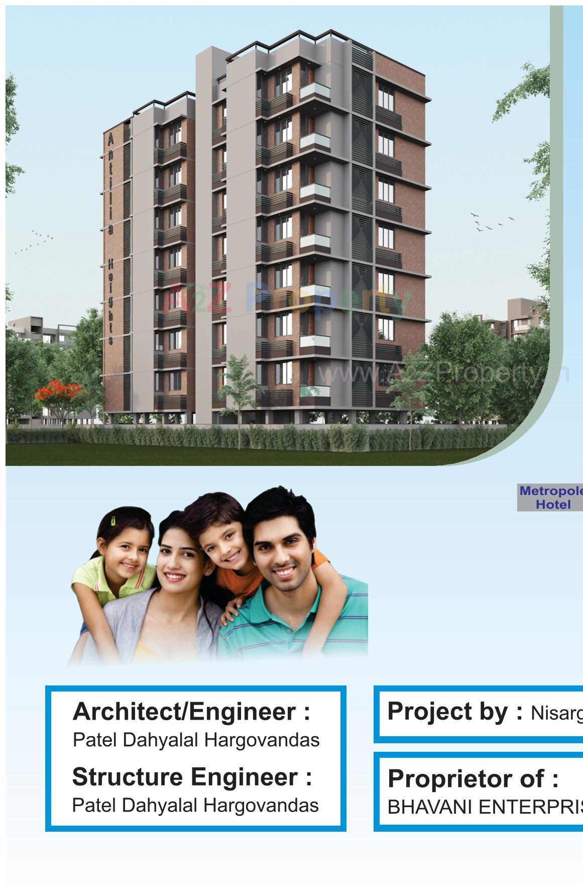 3D Elevation of real estate project Antilia Heights located at Wadaj, Ahmedabad, Gujarat