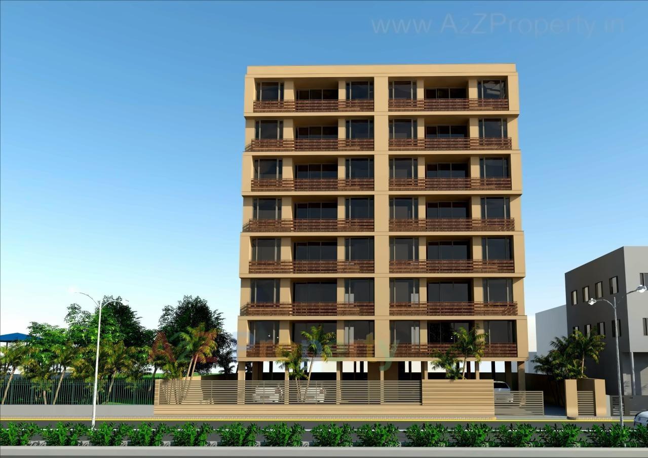 3D Elevation of real estate project Anupam Apartment located at Memnagar, Ahmedabad, Gujarat