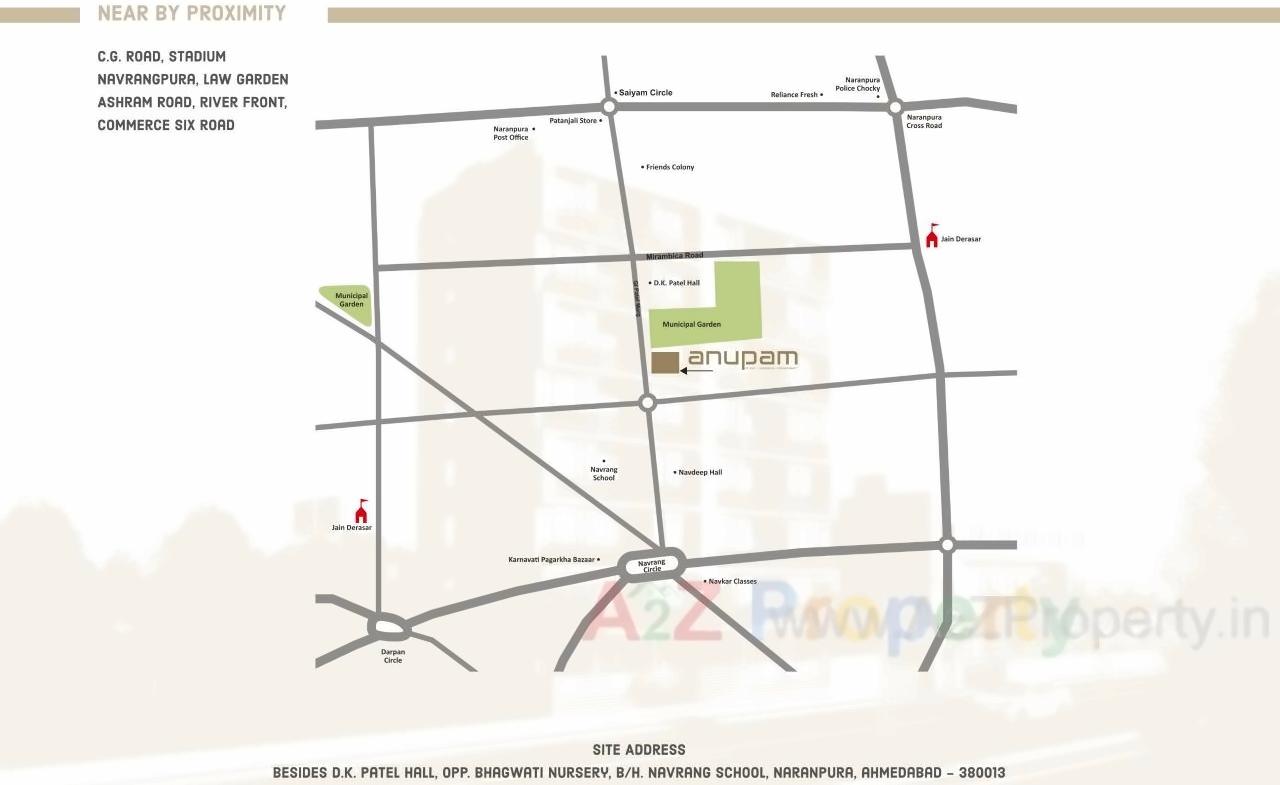  of real estate project Anupam Apartment located at Memnagar, Ahmedabad, Gujarat