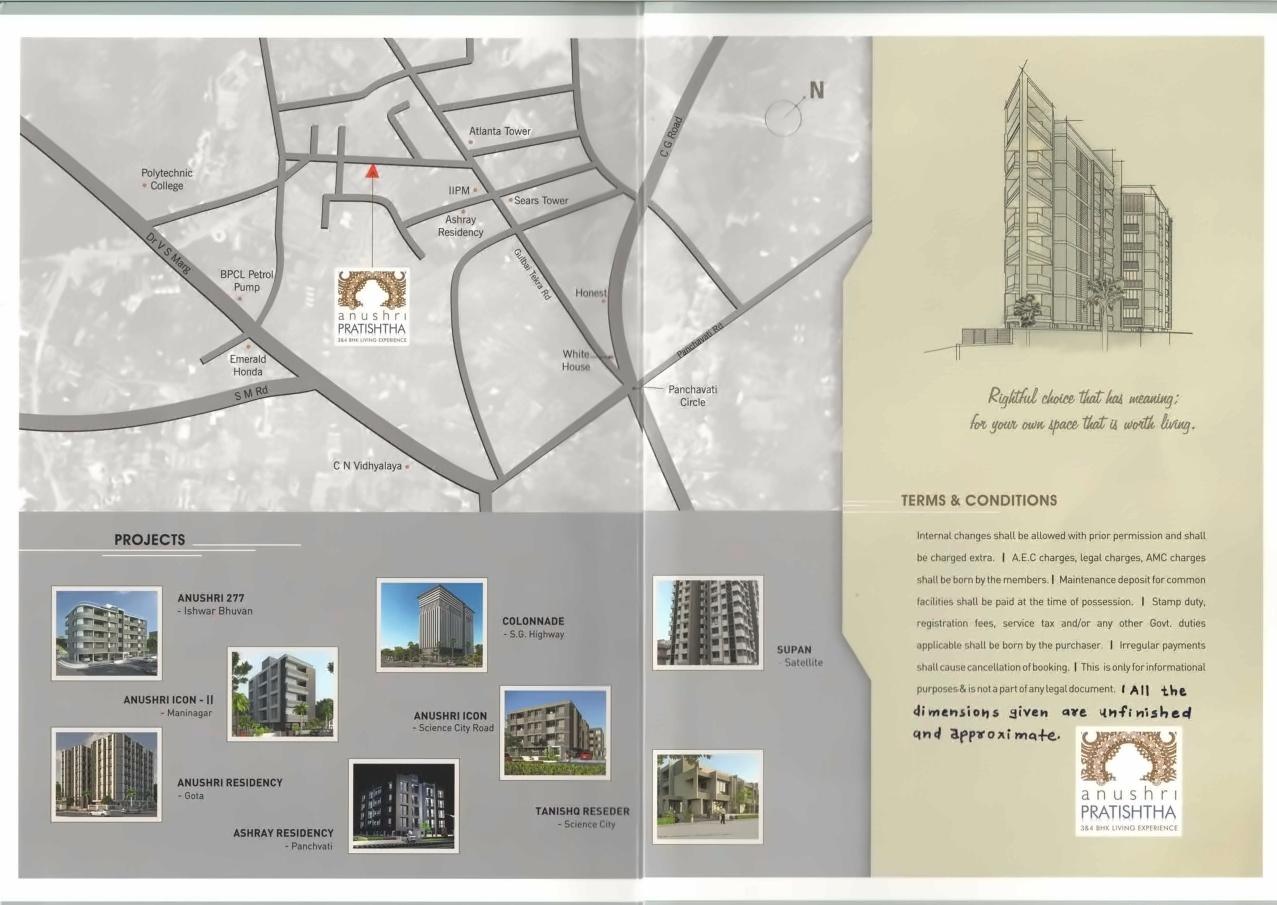  of real estate project Anushri Pratishtha located at Gulbai-tekra, Ahmedabad, Gujarat