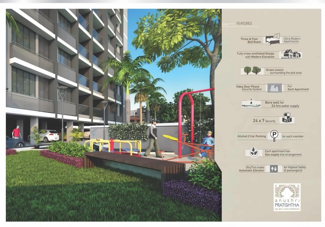 3D Elevation of real estate project Anushri Pratishtha located at Gulbai-tekra, Ahmedabad, Gujarat