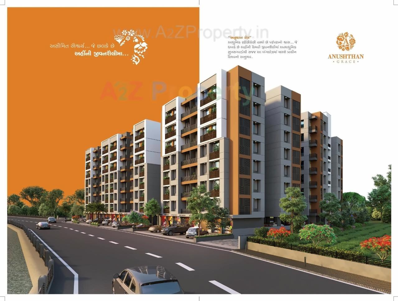 3D Elevation of real estate project Anushthan Grace located at Vatva, Ahmedabad, Gujarat